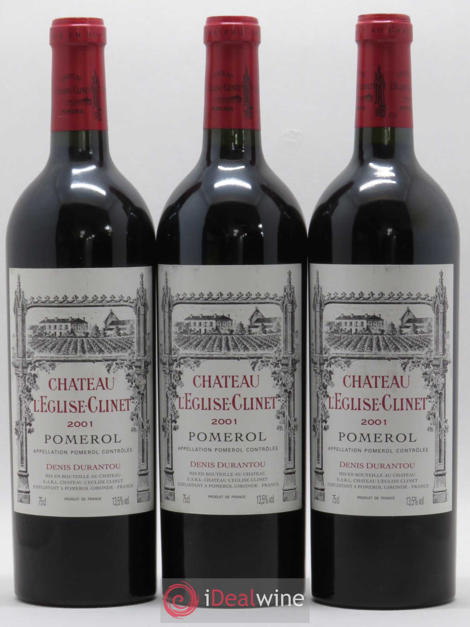 Château l' Église Clinet 2001 - Lot de 3 bouteilles - 0