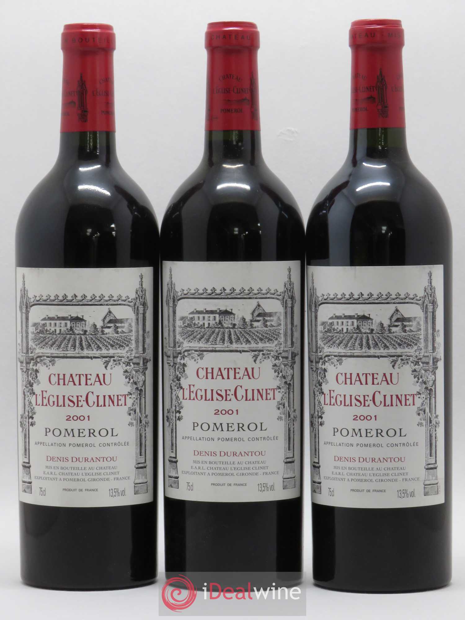 Château l' Église Clinet 2001 - Lot de 3 bouteilles - 0