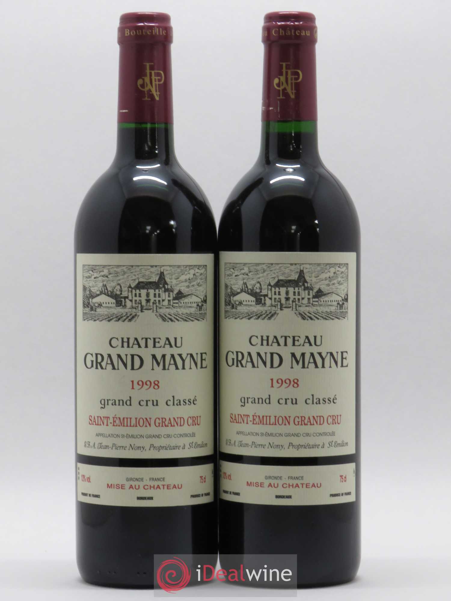Château Grand Mayne Grand Cru Classé 1998 - Lot de 2 bouteilles - 0