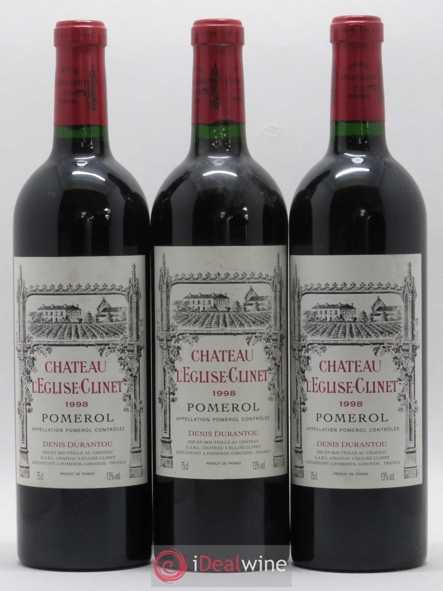 Château l' Église Clinet 1998 - Lot de 3 bouteilles - 0
