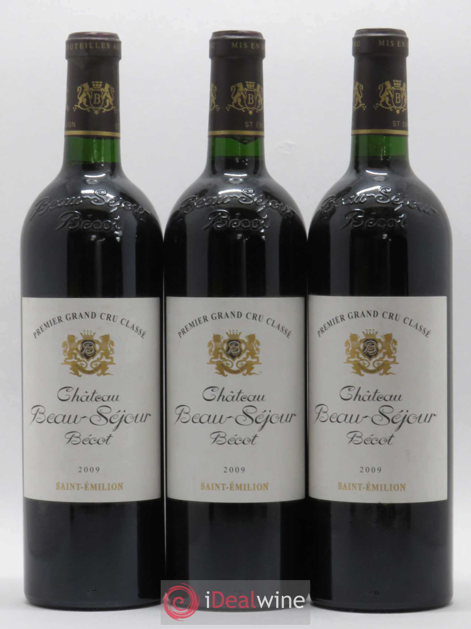 Château Beau-Séjour Bécot 1er Grand Cru Classé B 2009 - Lot de 3 bouteilles - 0