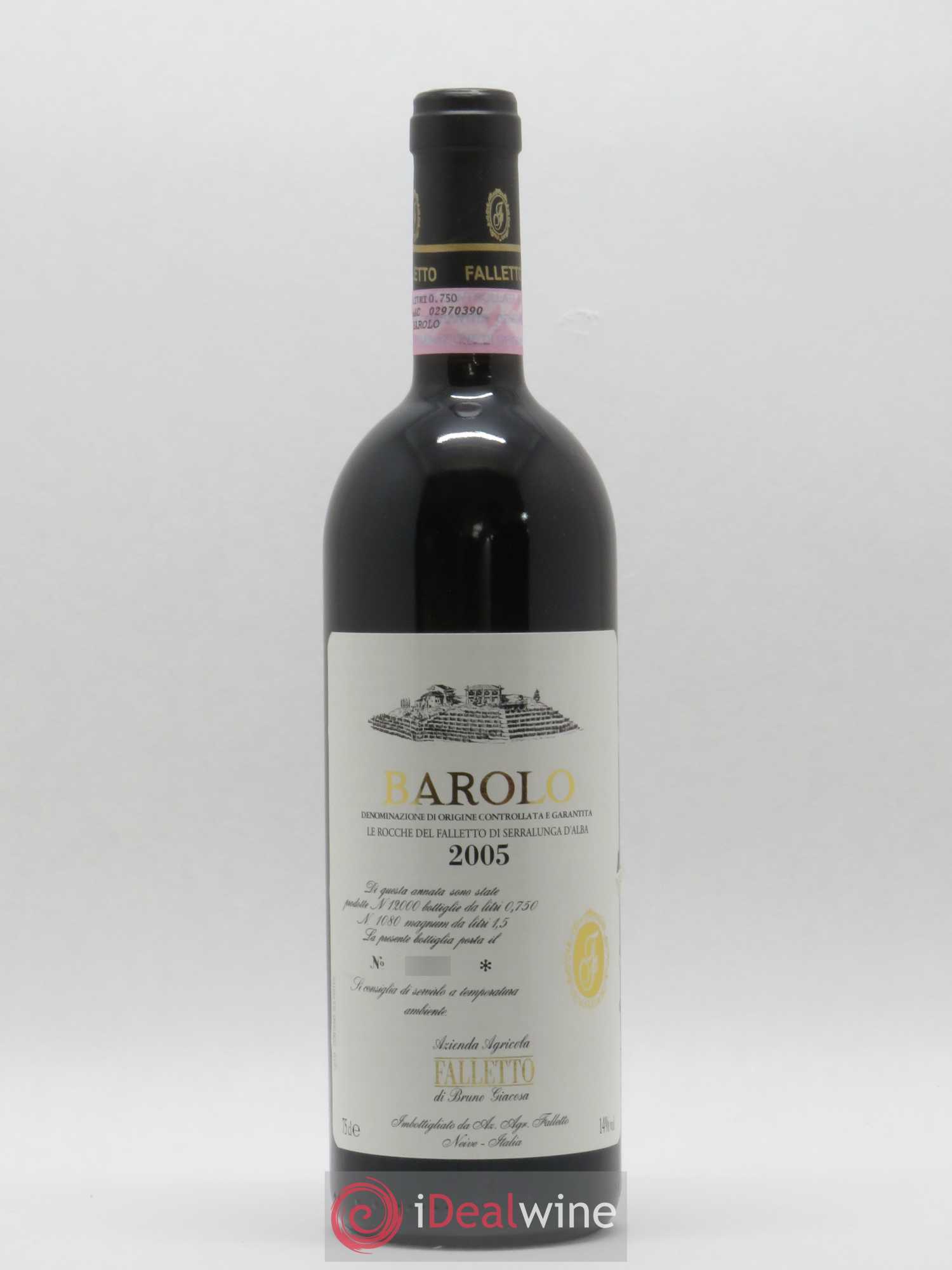 Barolo DOCG Riserva Le Rocche del Falletto Falletto - Bruno Giacosa 2005 - Lot de 1 bouteille - 0