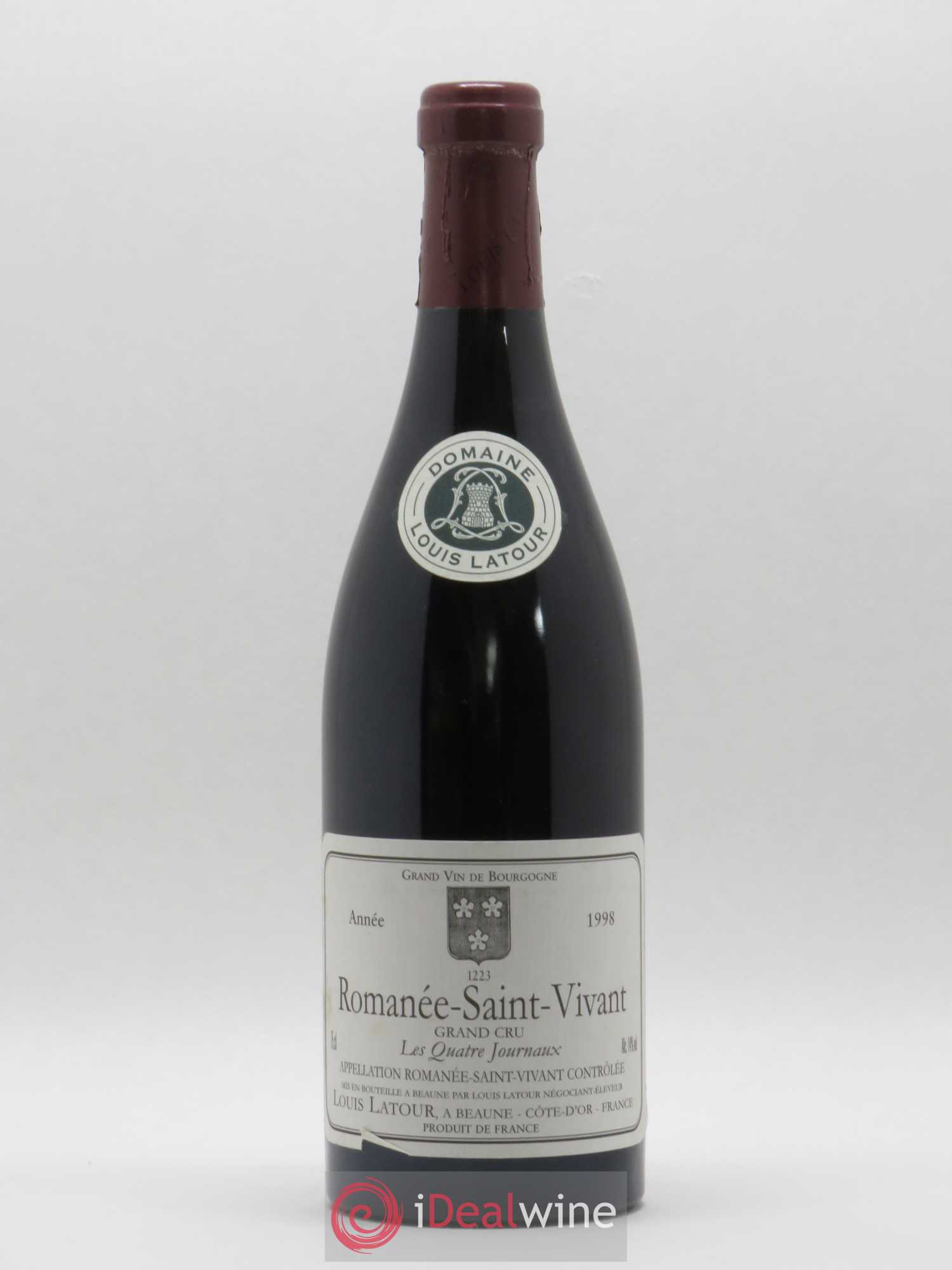 Romanée-Saint-Vivant Grand Cru Les Quatre Journaux Louis Latour 1998 - Lot de 1 bouteille - 0