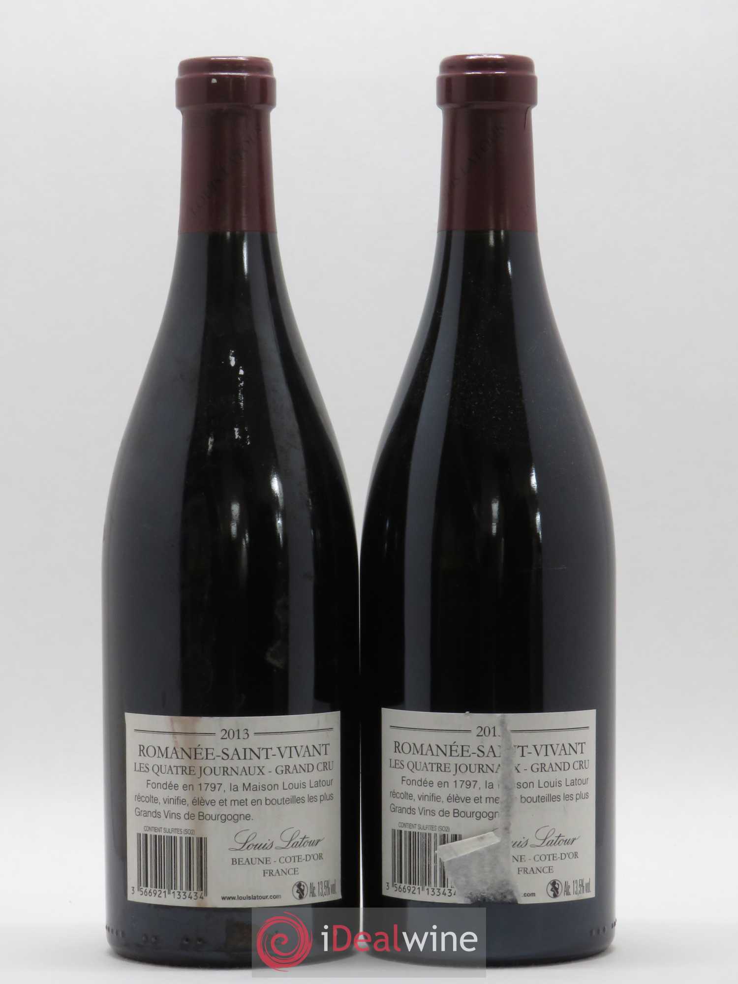 Romanée-Saint-Vivant Grand Cru Les Quatre Journaux Louis Latour 2013 - Lot de 2 bouteilles - 1