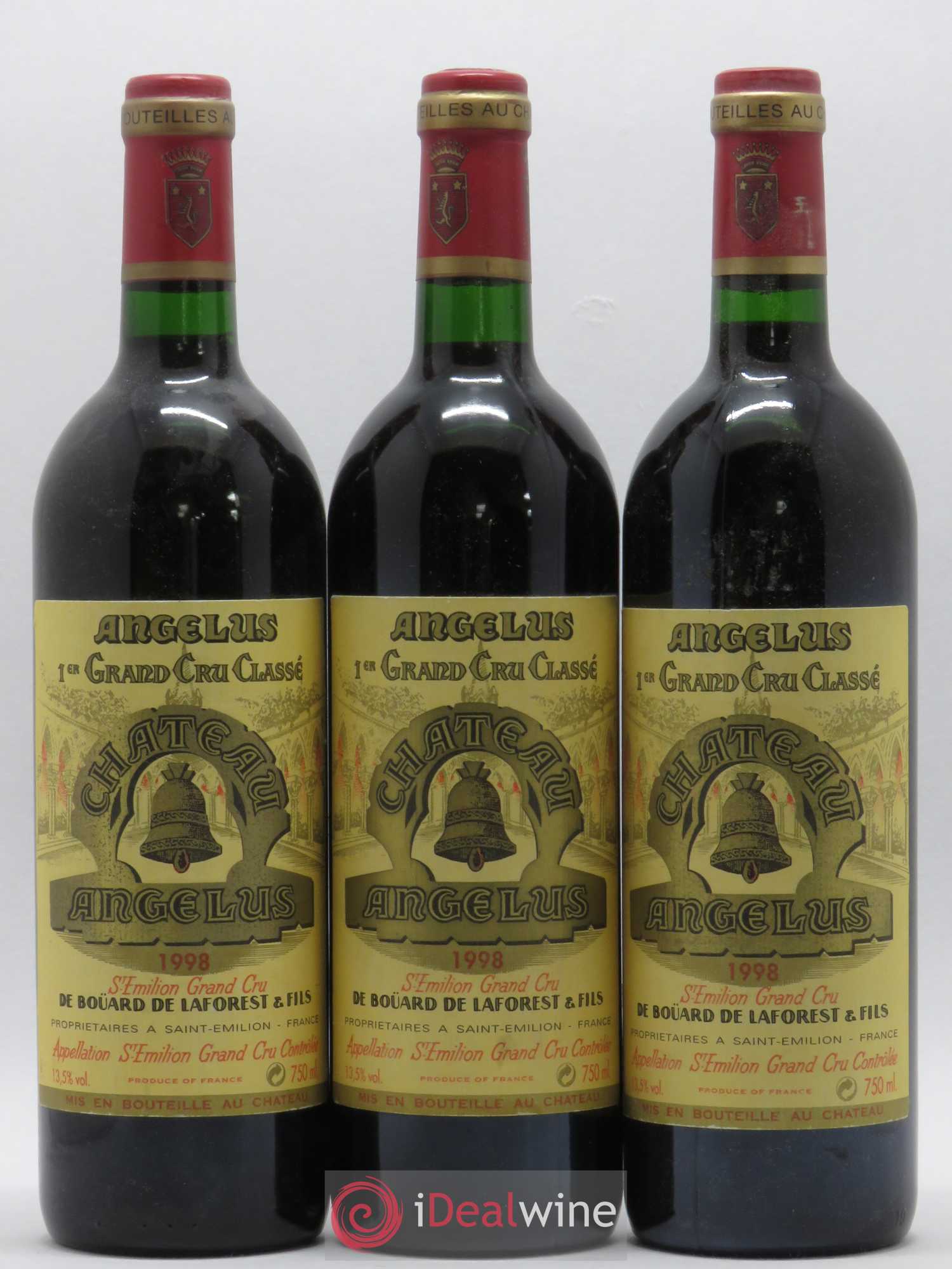 Château Angélus 1er Grand Cru Classé A 1998 - Lot de 6 bouteilles - 1