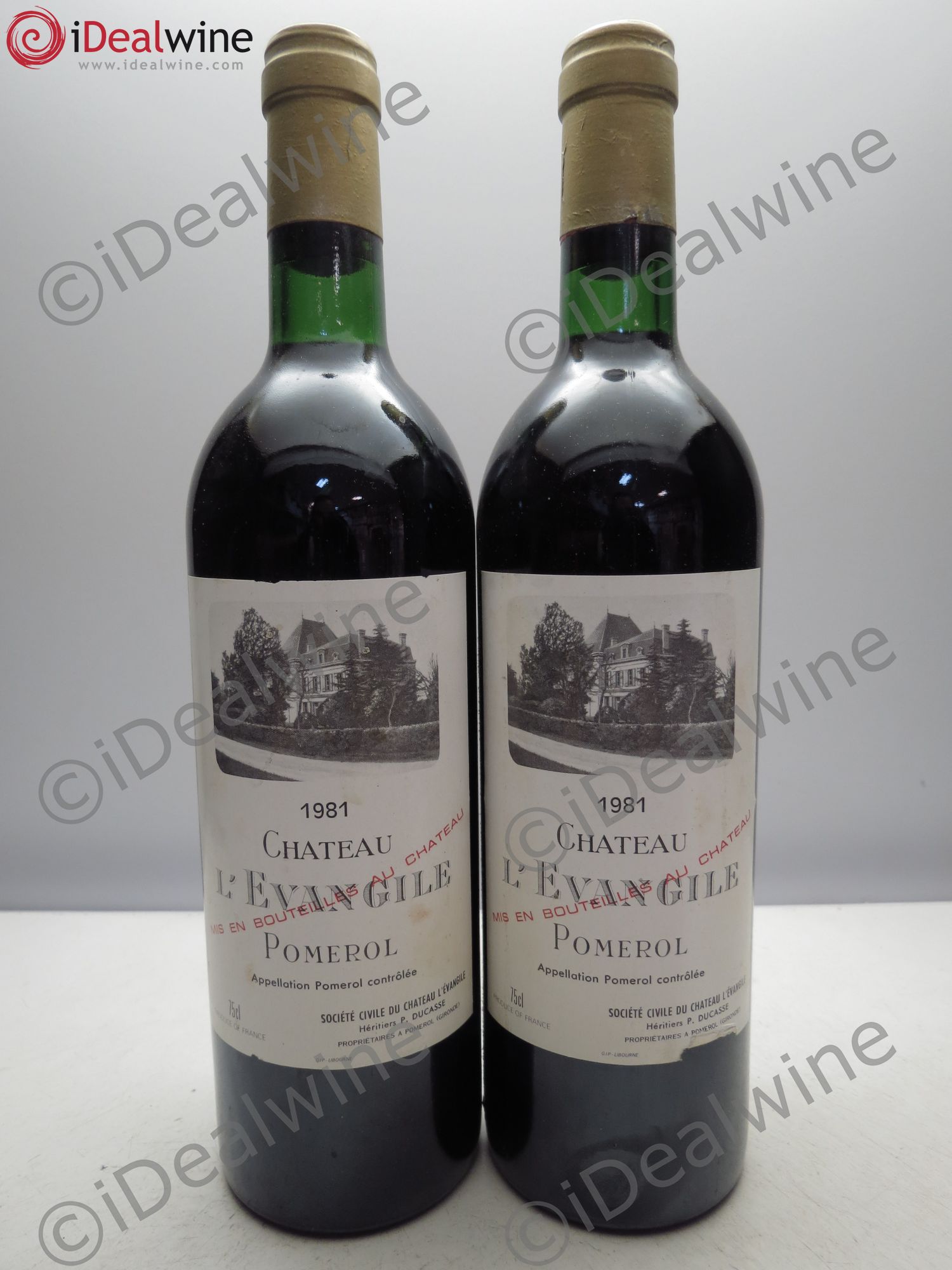 Château l' Évangile 1981 - Lot de 2 bouteilles - 0
