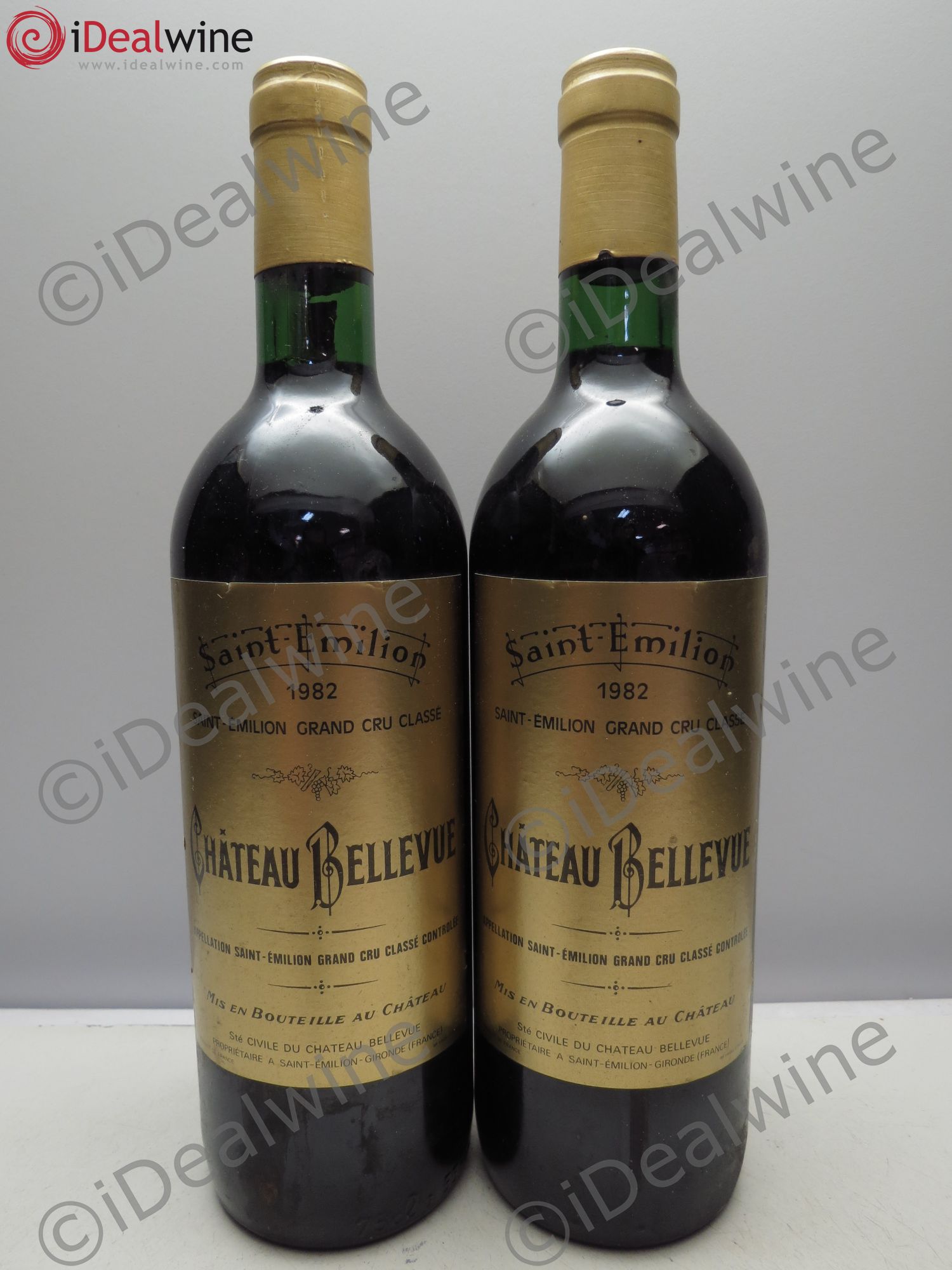 Château Bellevue Grand Cru Classé 1982 - Lot de 2 bouteilles - 0