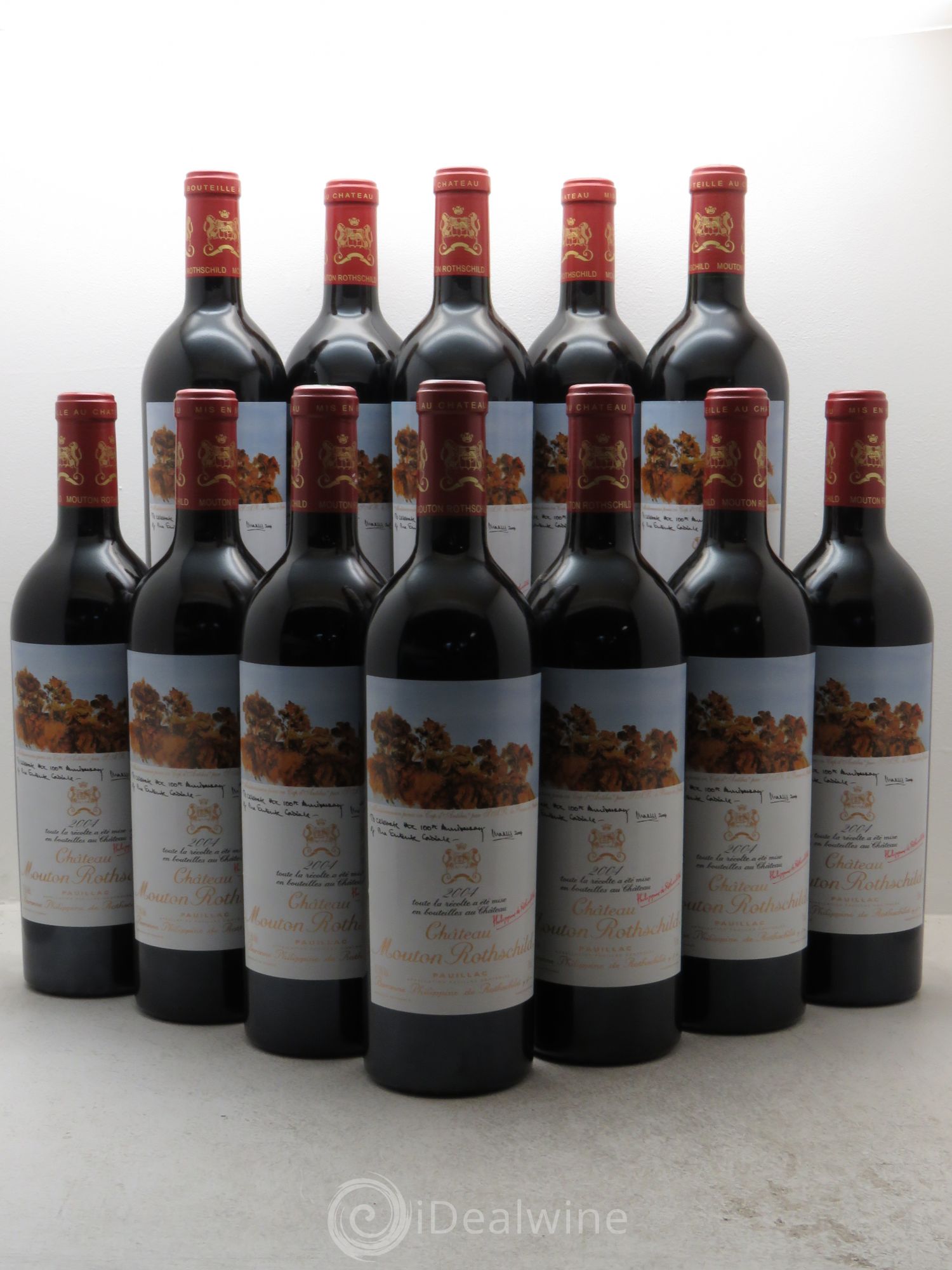 Château Mouton Rothschild 1er Grand Cru Classé 2004 - Lot de 12 bouteilles - 0