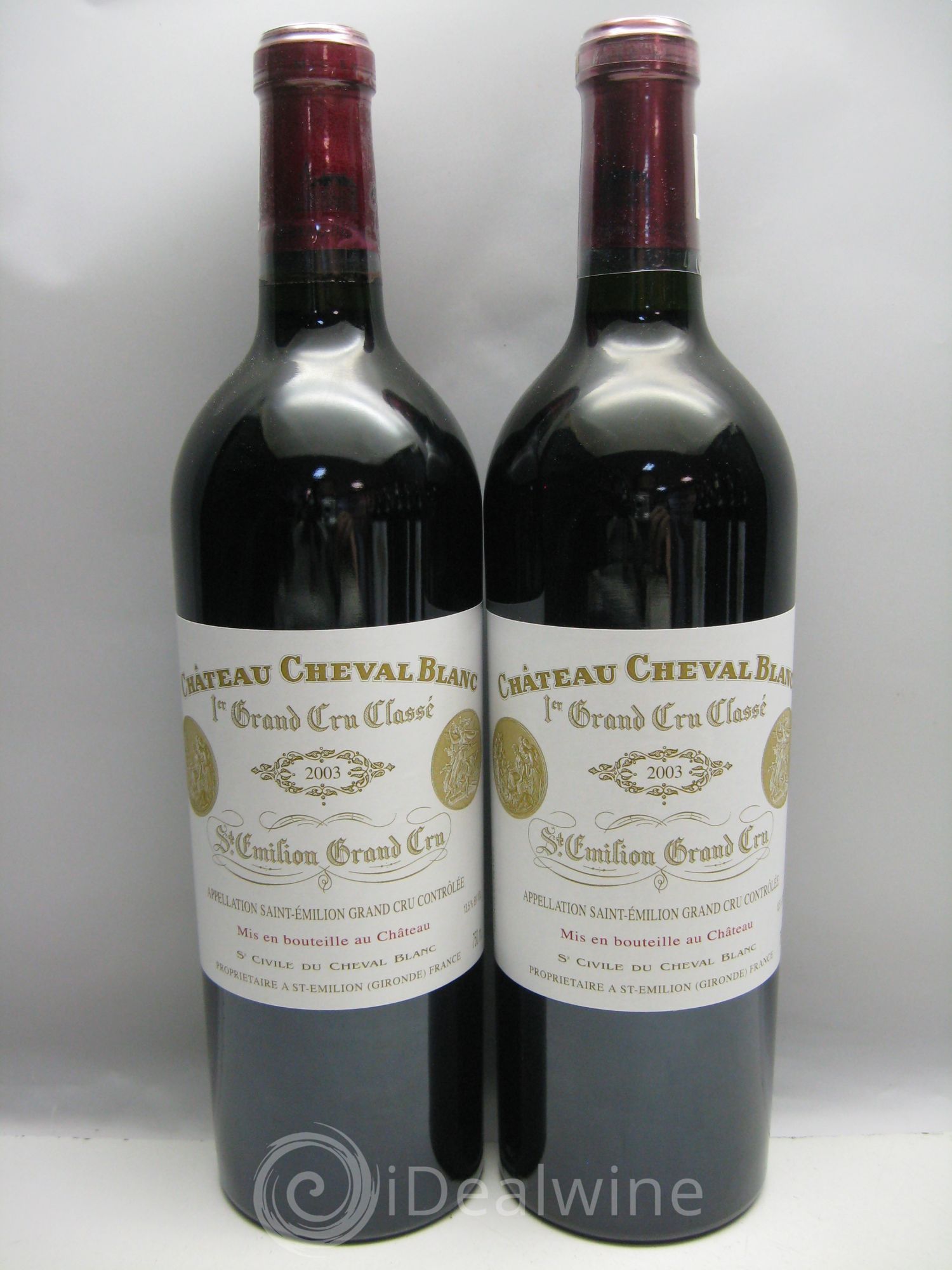 Château Cheval Blanc 1er Grand Cru Classé A 2003 - Lot de 12 bouteilles - 1