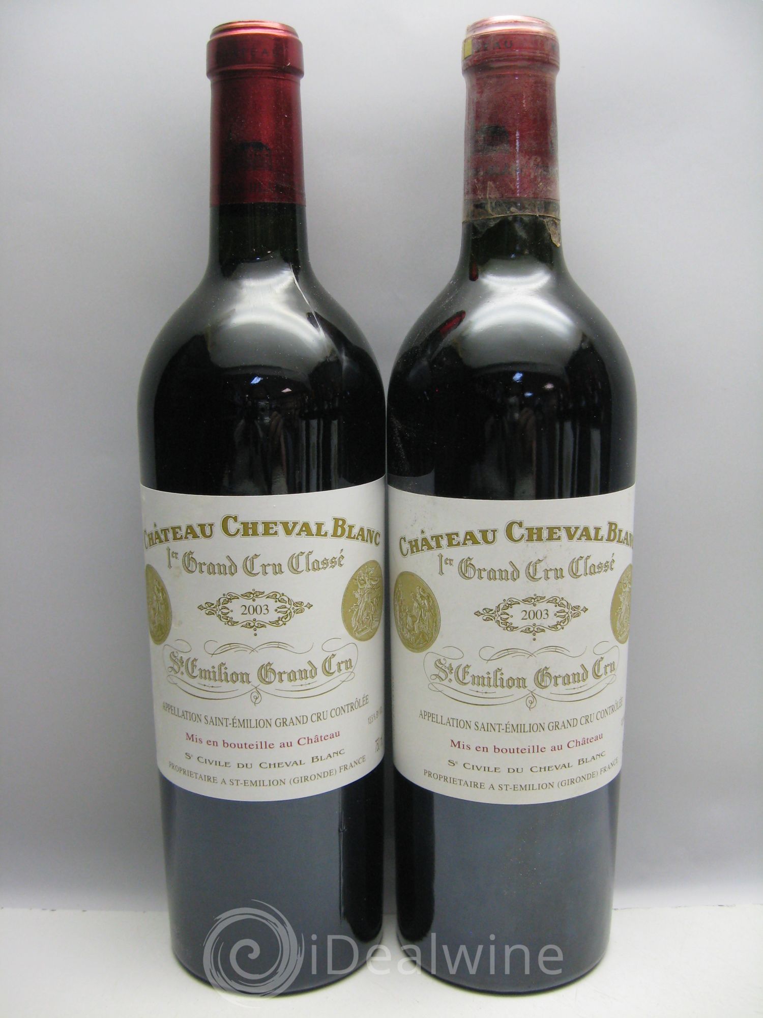 Château Cheval Blanc 1er Grand Cru Classé A 2003 - Lot de 12 bouteilles - 0