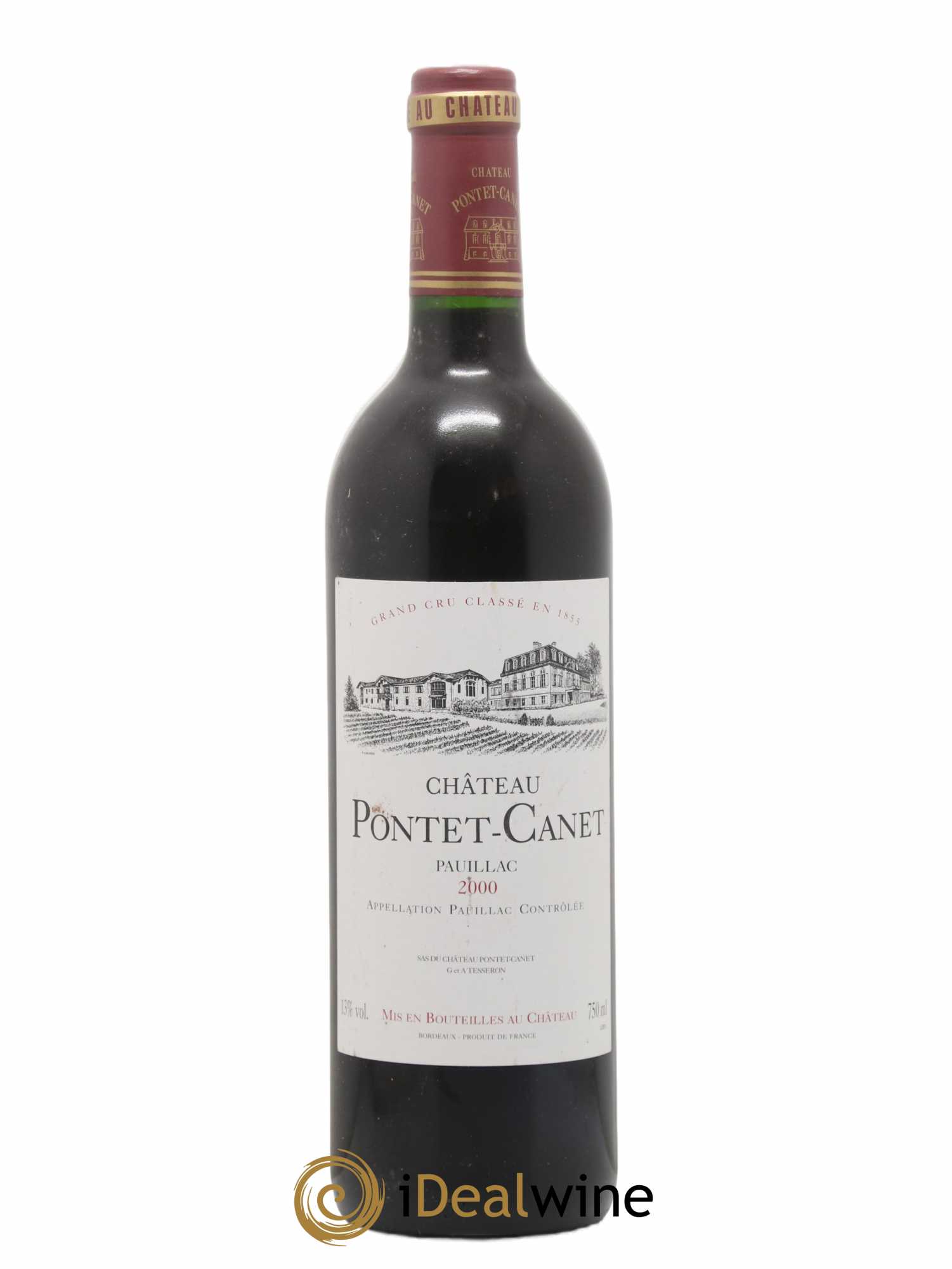 Château Pontet Canet 5ème Grand Cru Classé 2000 - Lot de 1 bouteille - 0
