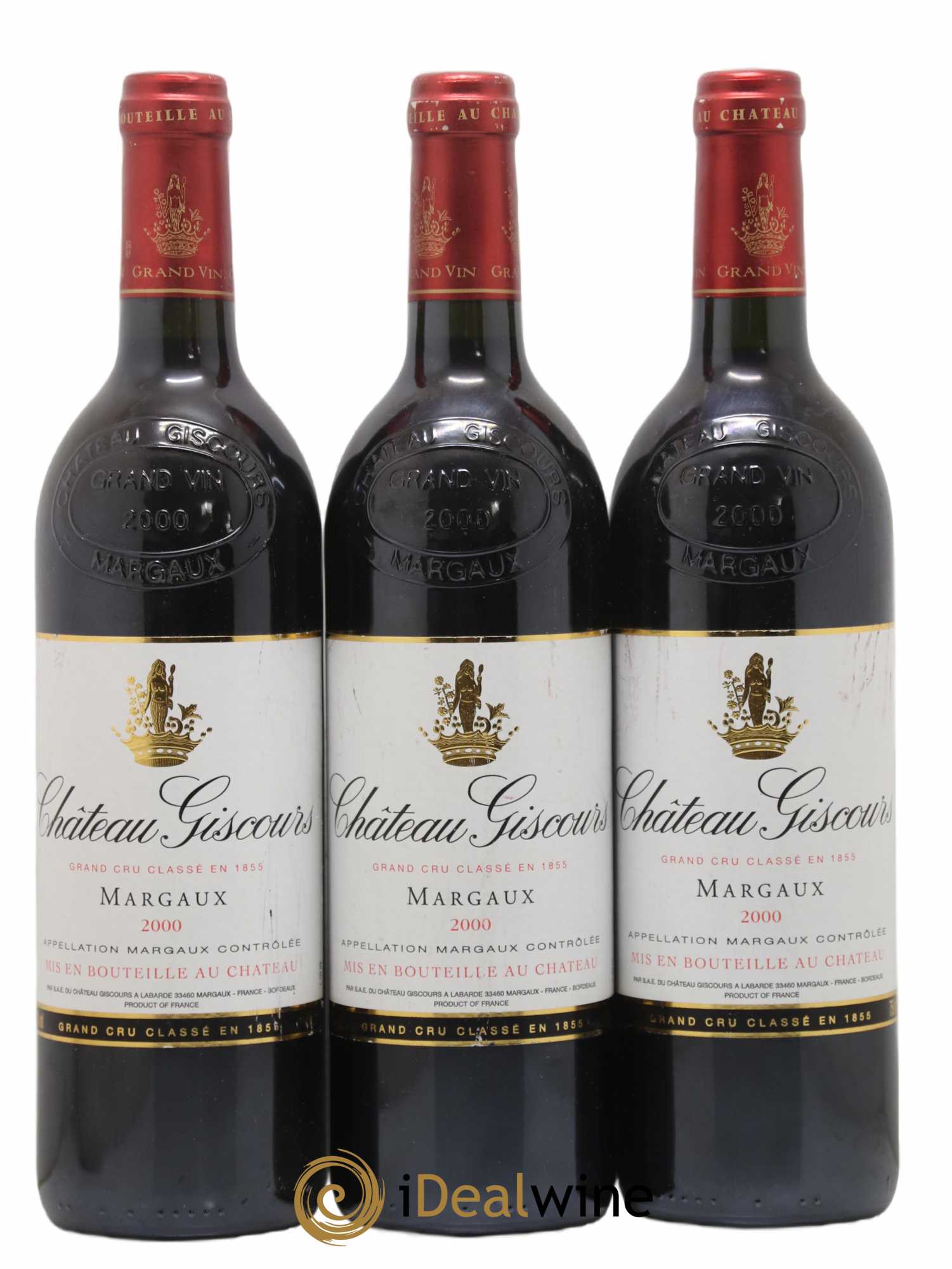 Château Giscours 3ème Grand Cru Classé 2000 - Lot de 3 bouteilles - 0