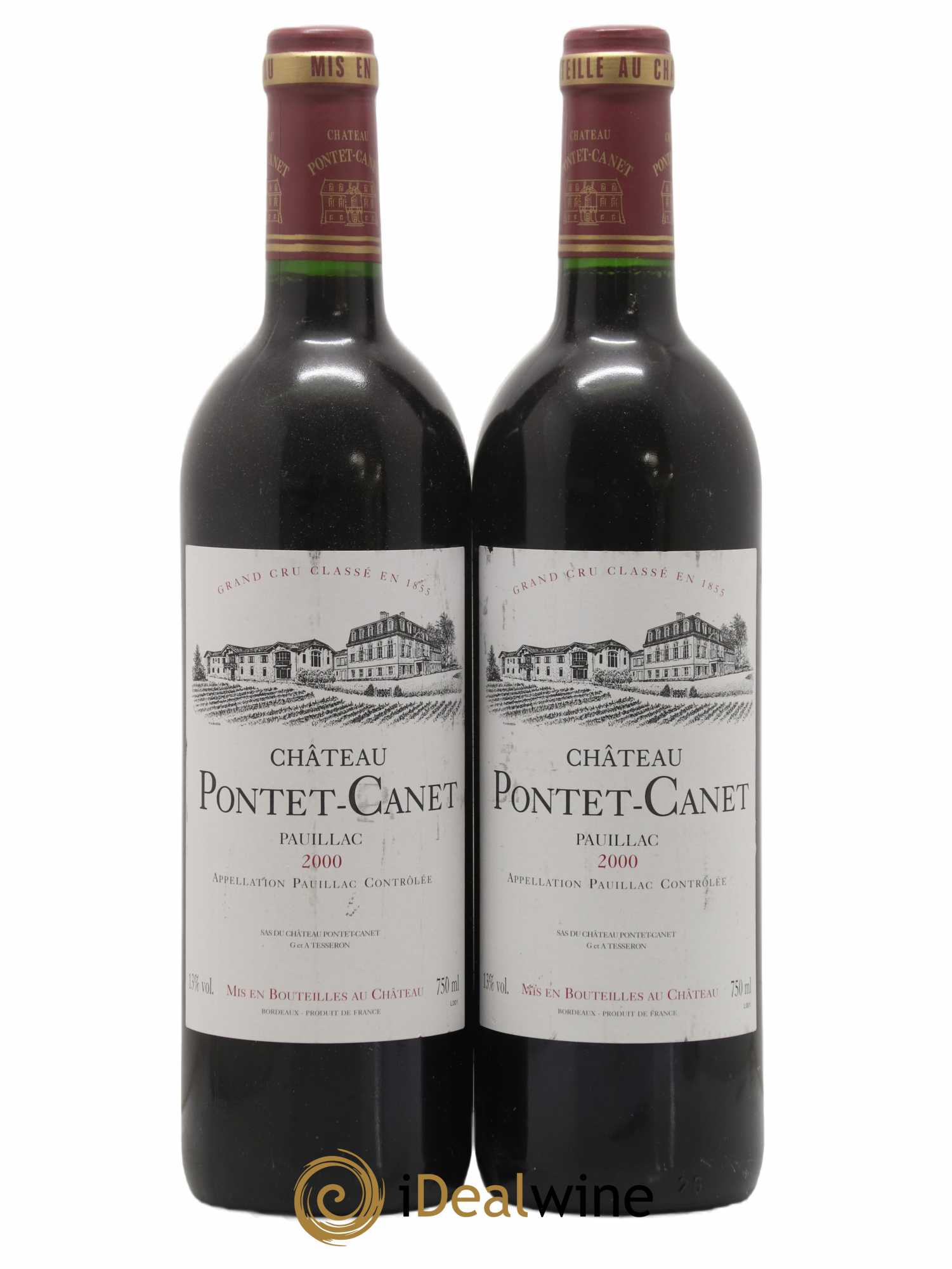 Château Pontet Canet 5ème Grand Cru Classé 2000 - Lot of 2 bottles - 0