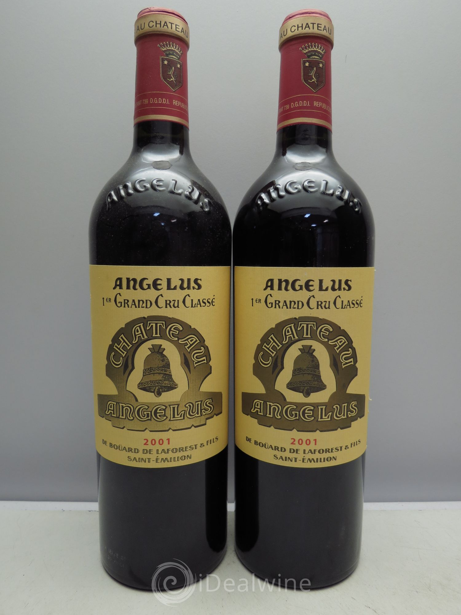 Château Angélus 1er Grand Cru Classé A 2001 - Lot de 2 bouteilles - 0