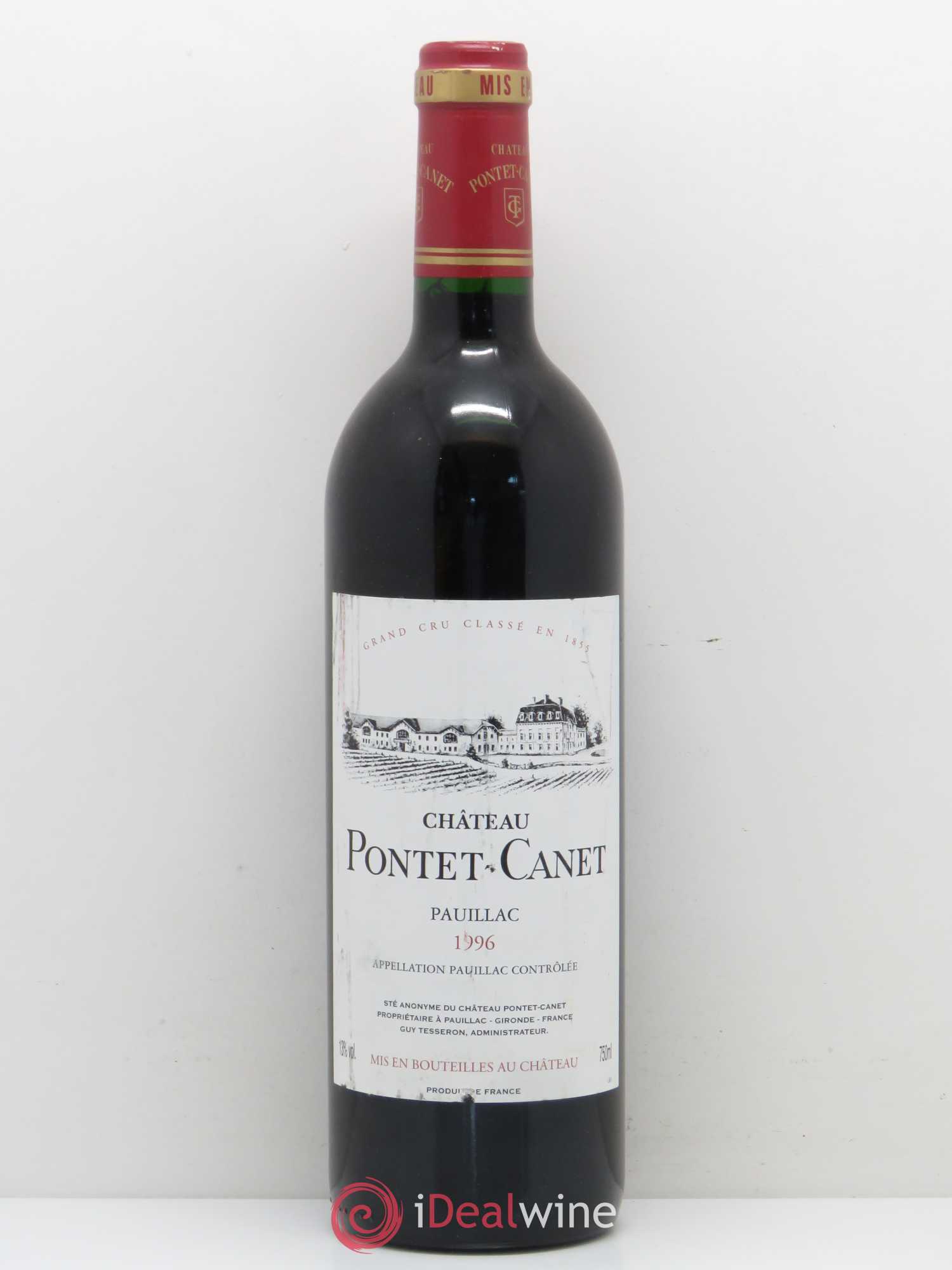 Château Pontet Canet 5ème Grand Cru Classé 1996 - Lot de 1 bouteille - 0