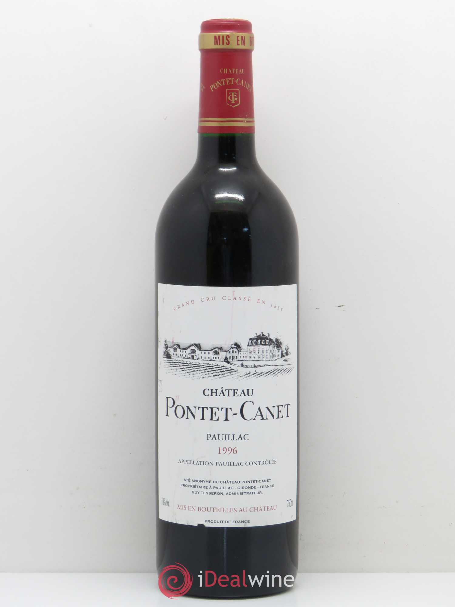 Château Pontet Canet 5ème Grand Cru Classé 1996 - Lot de 1 bouteille - 0