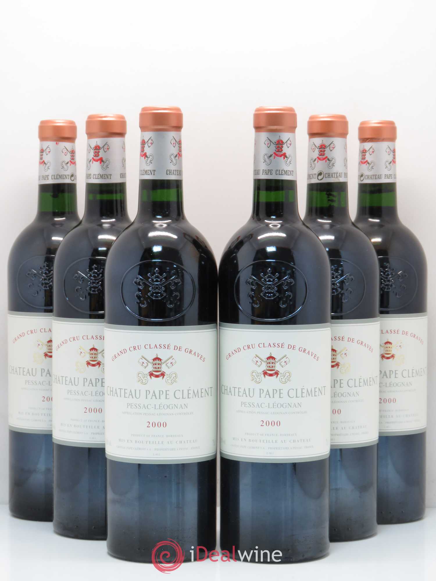 Château Pape Clément Cru Classé de Graves 2000 - Lot de 6 bouteilles - 0