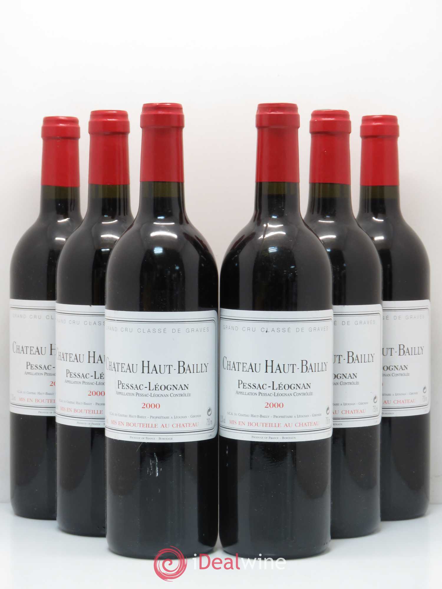 Château Haut-Bailly Cru Classé de Graves 2000 - Lot de 6 bouteilles - 0