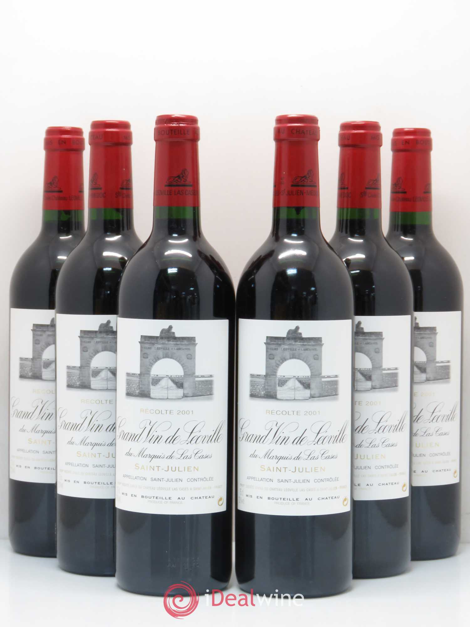 Château Léoville Las Cases 2ème Grand Cru Classé 2001 - Lot de 6 bouteilles - 0