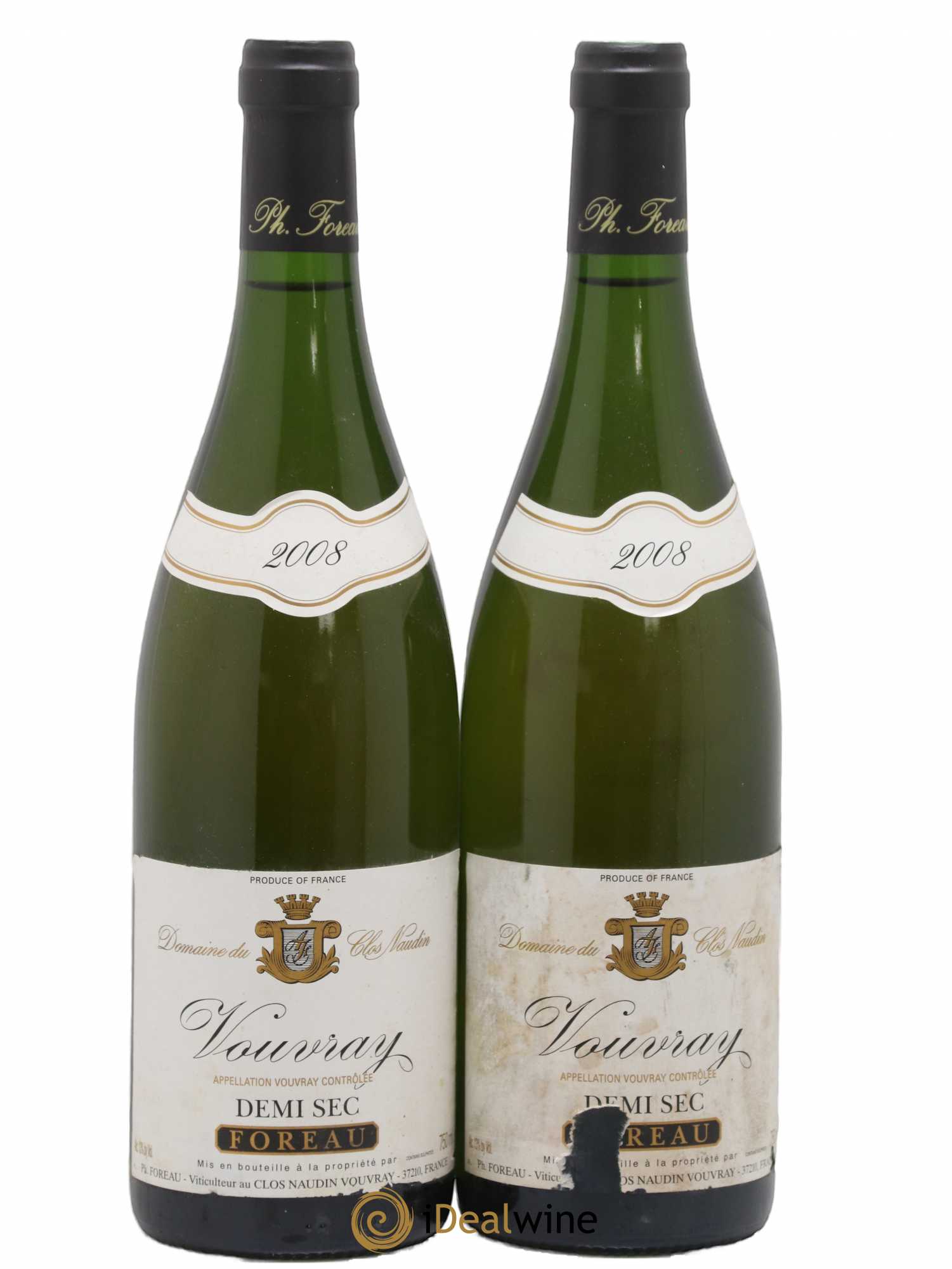 Vouvray Demi-Sec Clos Naudin - Philippe Foreau 2008 - Lot de 2 bouteilles - 0