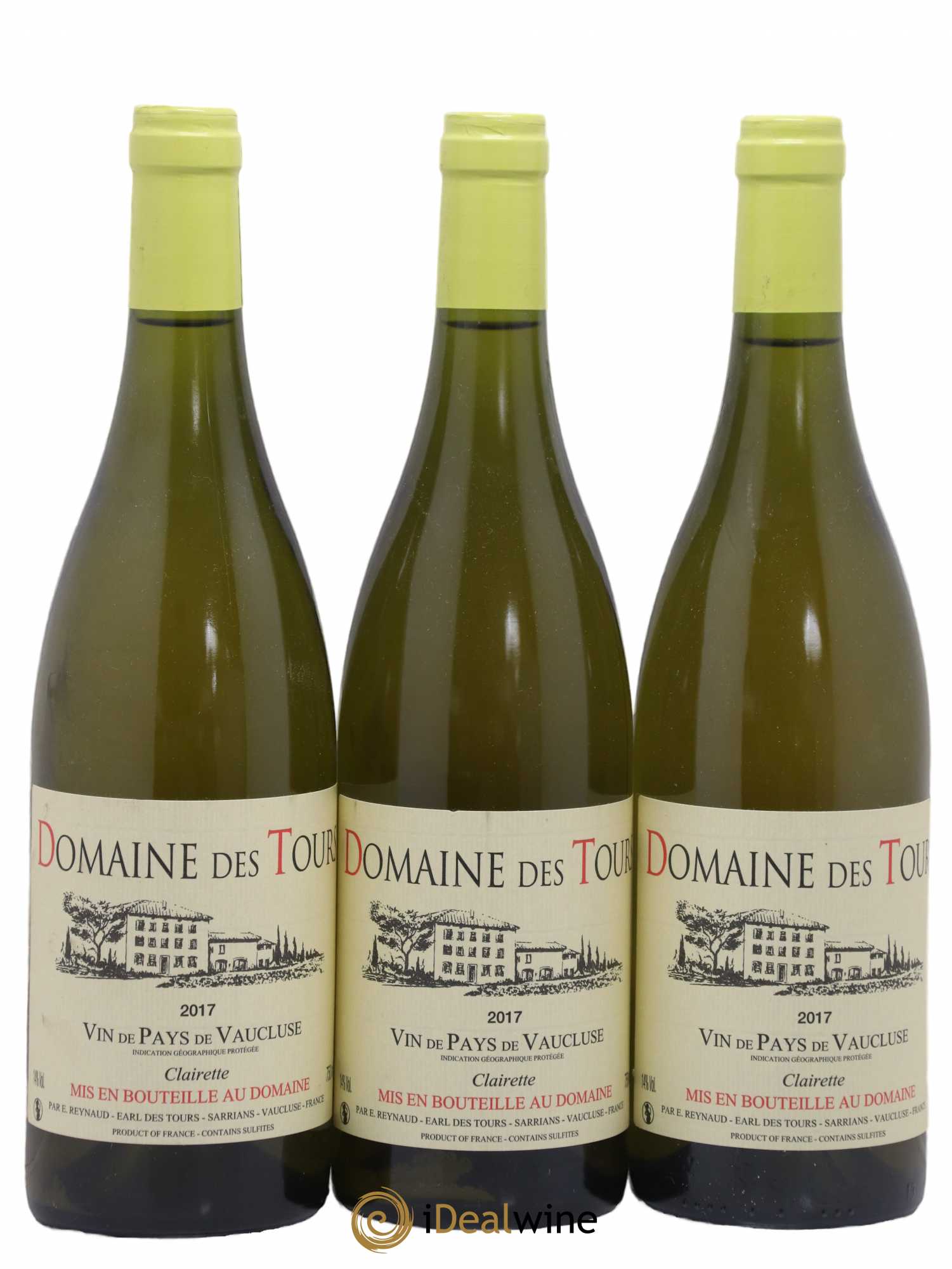 Vaucluse (Vin de Pays de Vaucluse) Domaine des Tours Emmanuel Reynaud Clairette 2017 - Lot de 3 bouteilles - 0