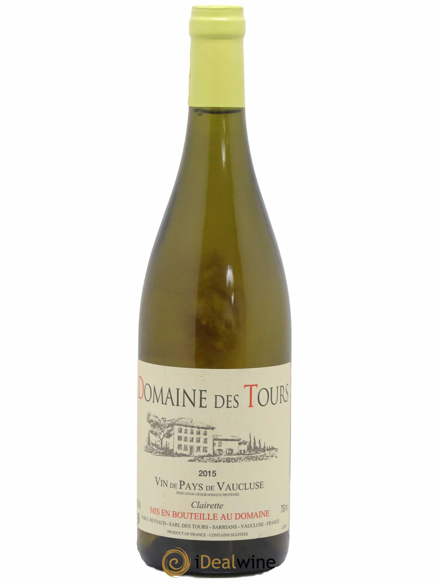 Vaucluse (Vin de Pays de Vaucluse) Domaine des Tours Emmanuel Reynaud Clairette 2015 - Lot de 1 bouteille - 0