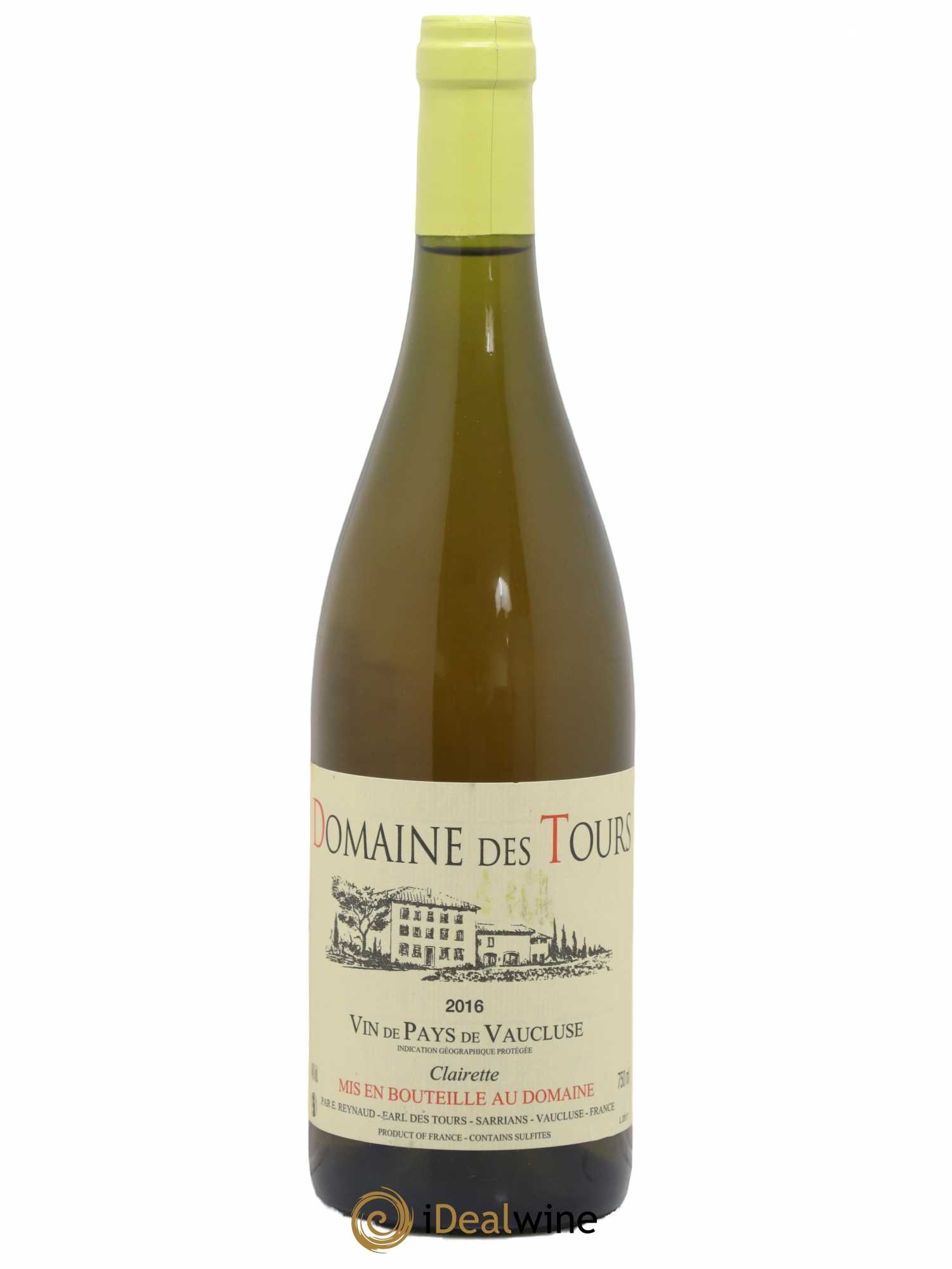 Vaucluse (Vin de Pays de Vaucluse) Domaine des Tours Emmanuel Reynaud Clairette 2016 - Lot de 1 bouteille - 0