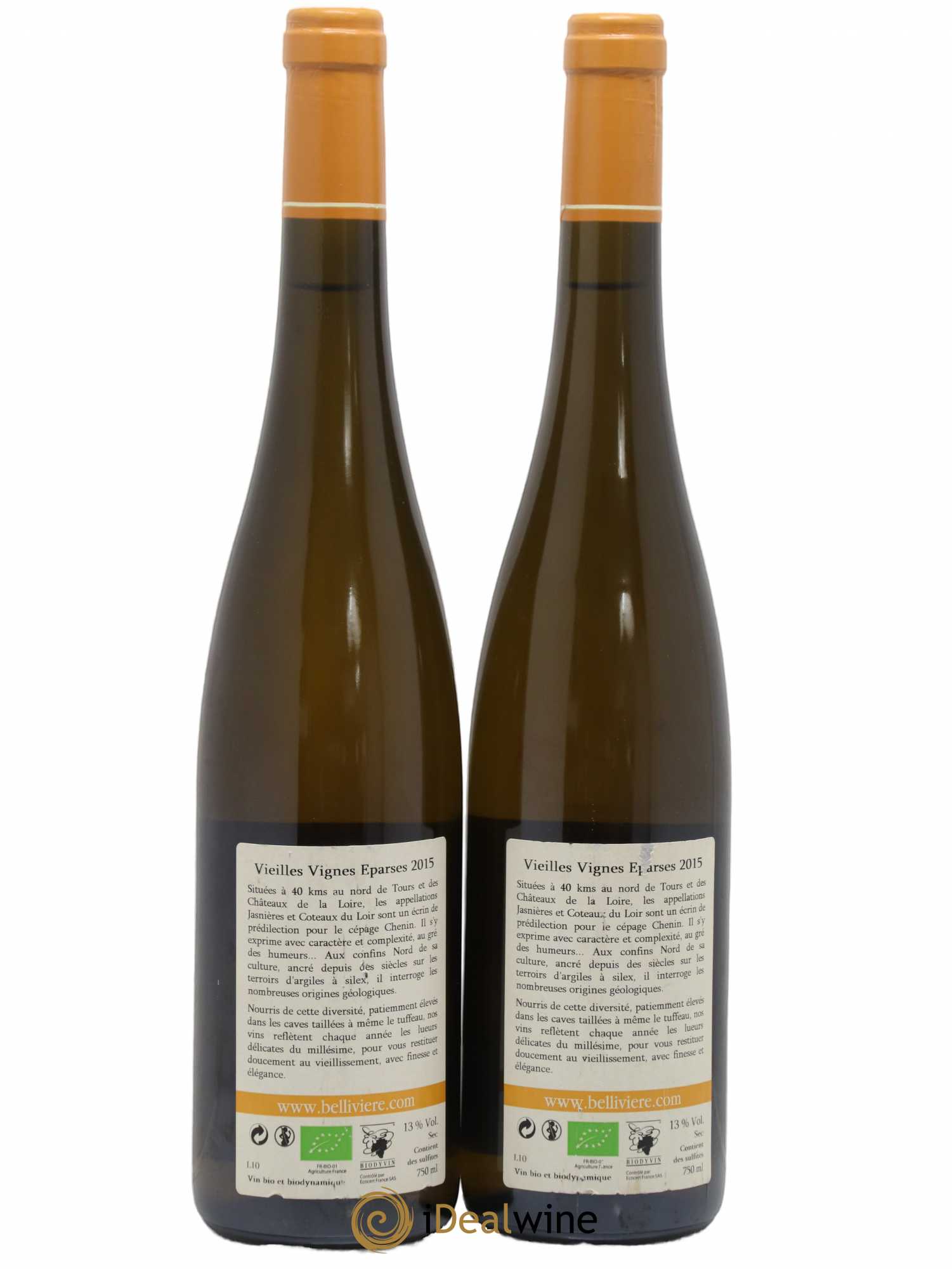 Coteaux du Loir Vieilles Vignes Eparses Domaine de Bellivière 2015 - Lot de 2 bouteilles - 1