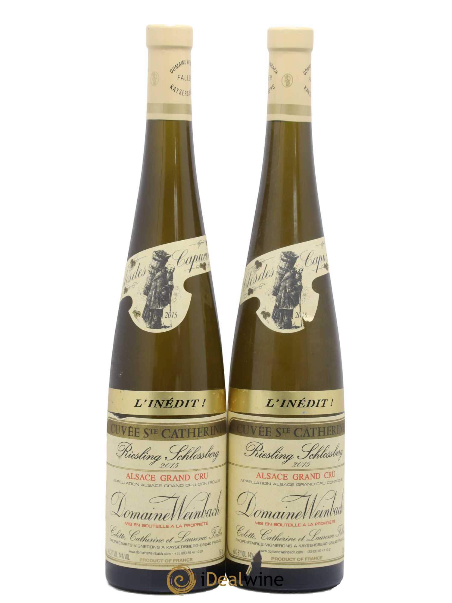 Alsace Riesling Grand Cru Schlossberg Cuvée Sainte Catherine l'Inédit Weinbach (Domaine) 2015 - Lot de 2 bouteilles - 0