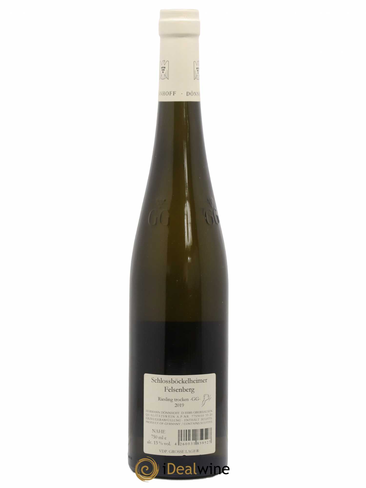 Riesling Donnhoff Felsenberg Schlossböckelheimer Grosse Gewaächs Troken Troken 2019 - Posten von 1 Flasche - 1
