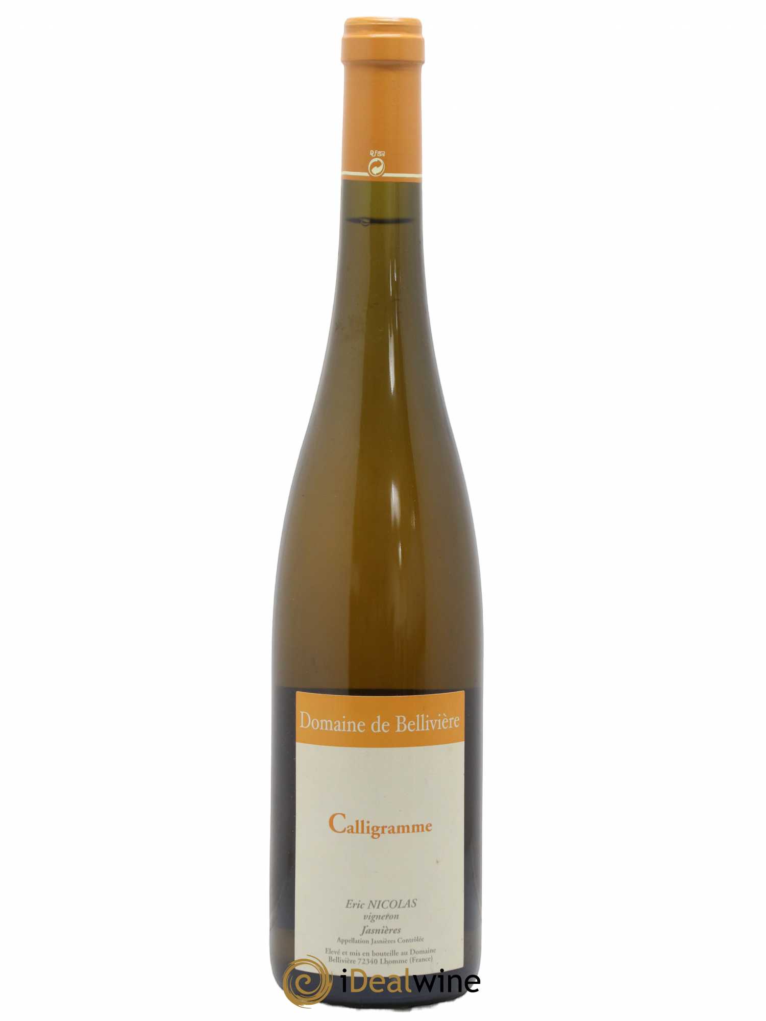 Jasnières Calligramme Domaine de Bellivière 2007 - Lot de 1 bouteille - 0