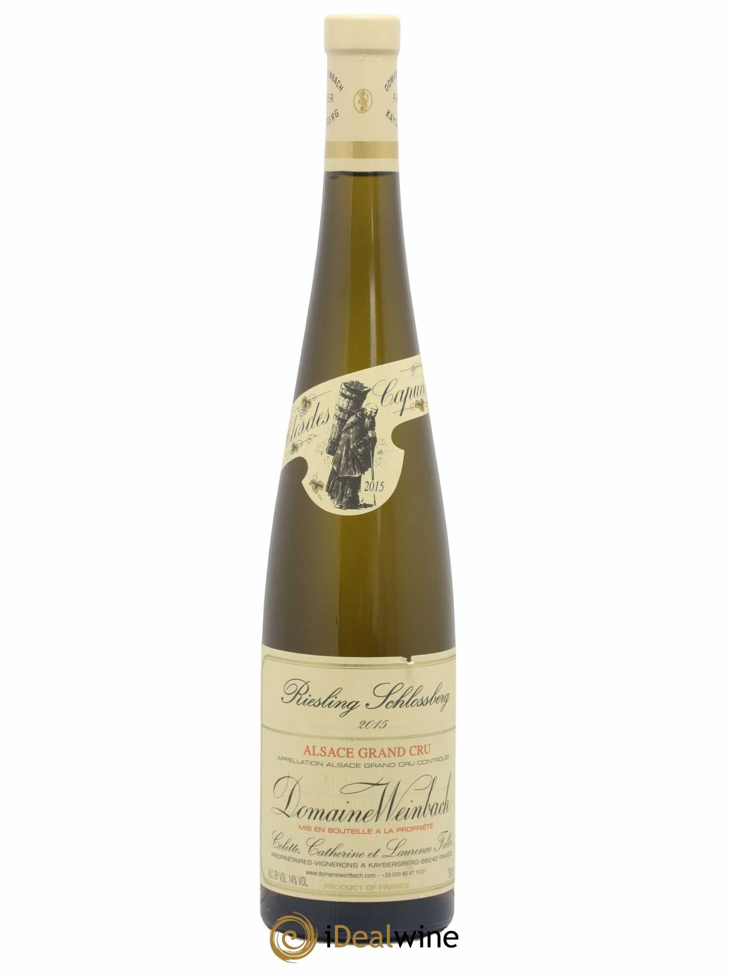 Alsace Grand Cru Schlossberg Riesling Weinbach (Domaine) 2015 - Lot de 1 bouteille - 0