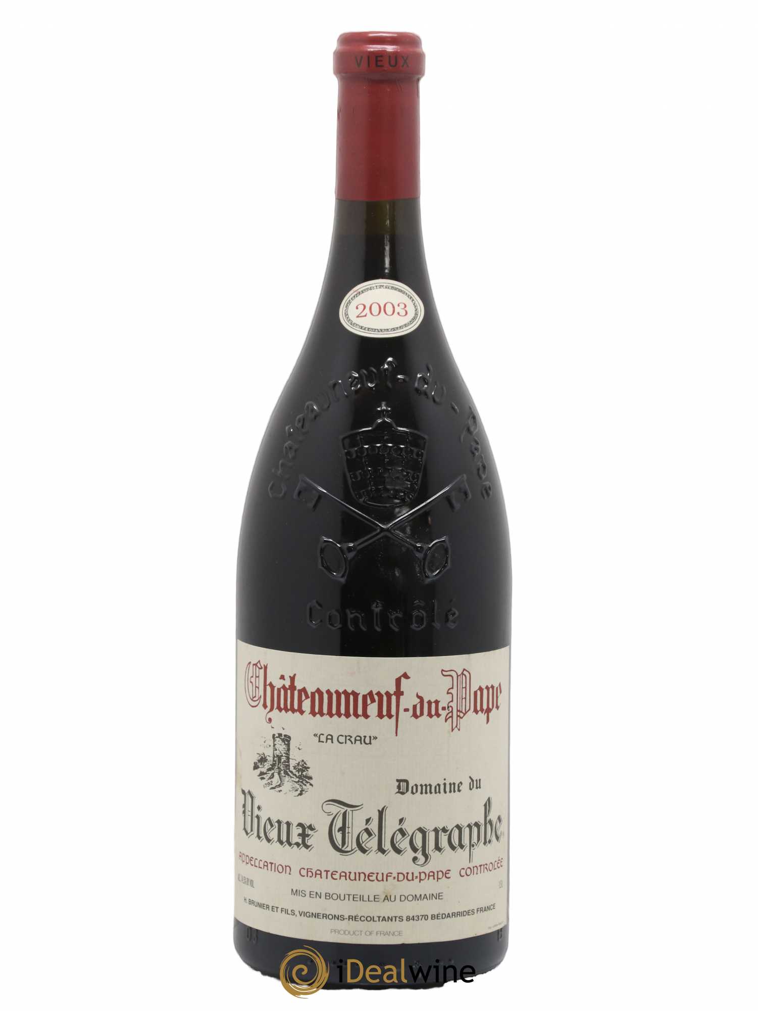 Châteauneuf-du-Pape Vieux Télégraphe (Domaine du) Vignobles Brunier 2003 - Lot de 1 magnum - 0
