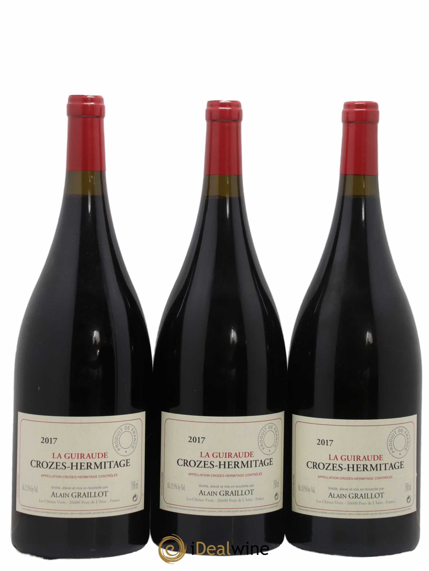 Crozes-Hermitage La Guiraude Domaine Graillot 2017 - Lot de 3 magnums - 0