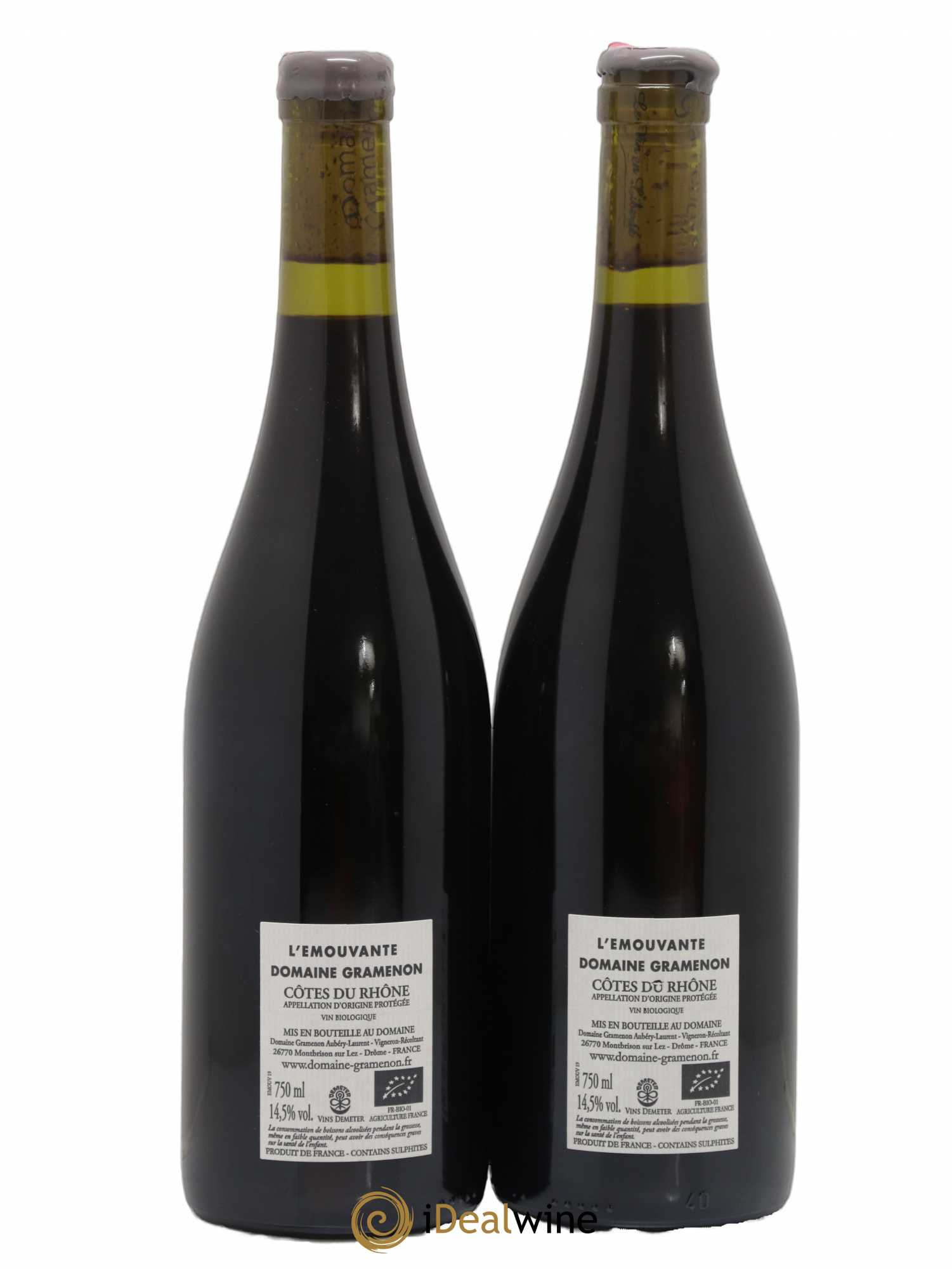 Côtes-du-Rhône L'émouvante Gramenon (Domaine) 2019 - Lot de 2 bouteilles - 1