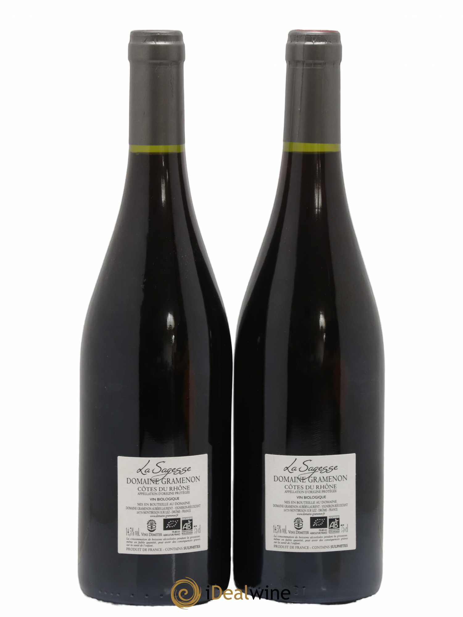 Côtes-du-Rhône La Sagesse Gramenon (Domaine) 2020 - Lot de 2 bouteilles - 1