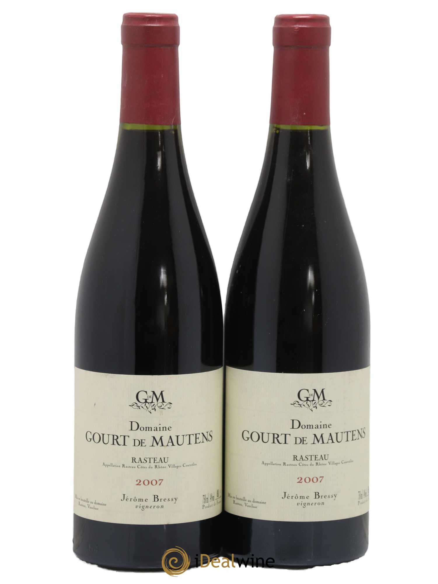 Rasteau Domaine Gourt de Mautens - Jérôme Bressy 2007 - Lot de 2 bouteilles - 0