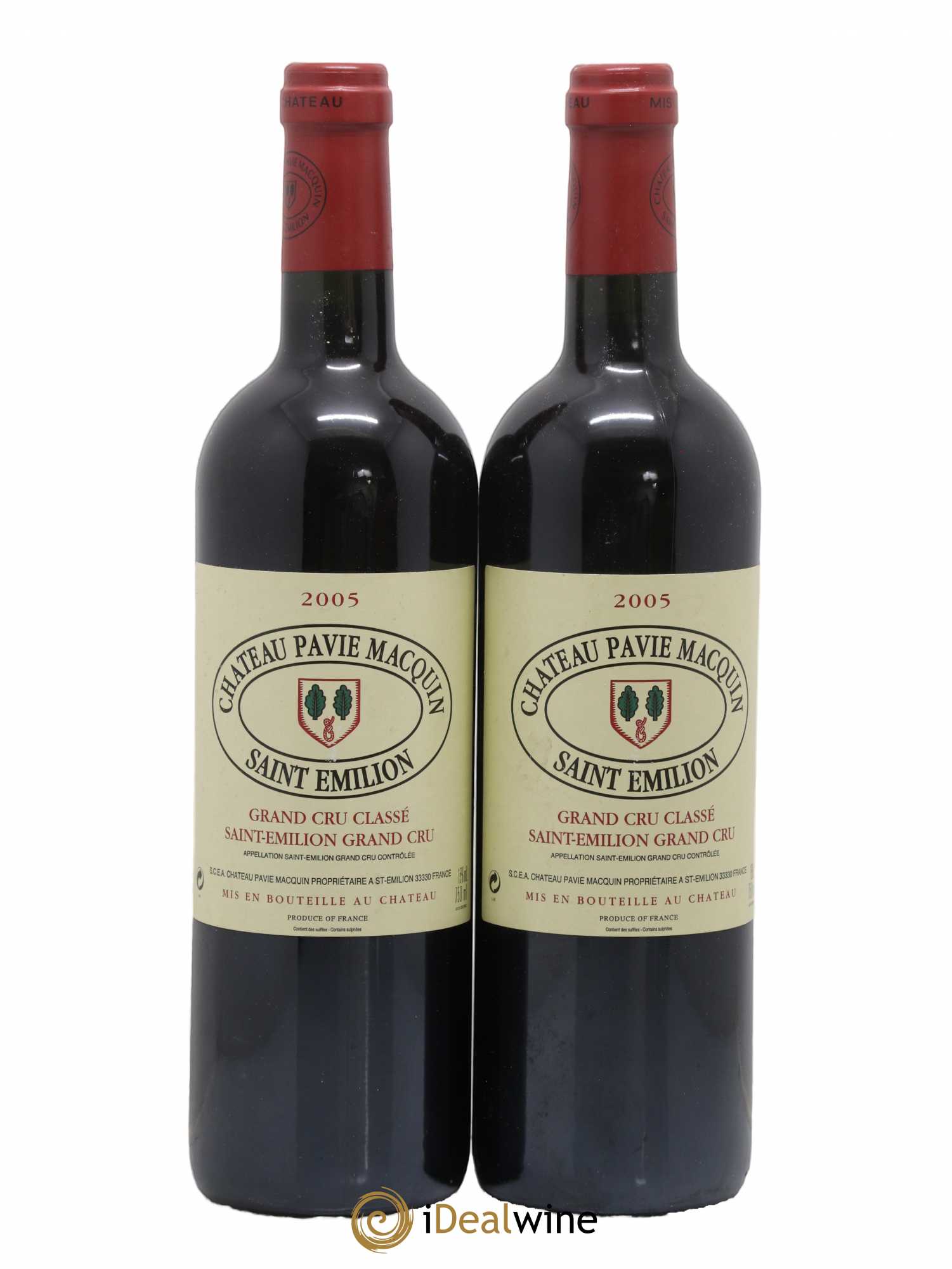 Château Pavie Macquin 1er Grand Cru Classé B 2005 - Lot de 2 bouteilles - 0