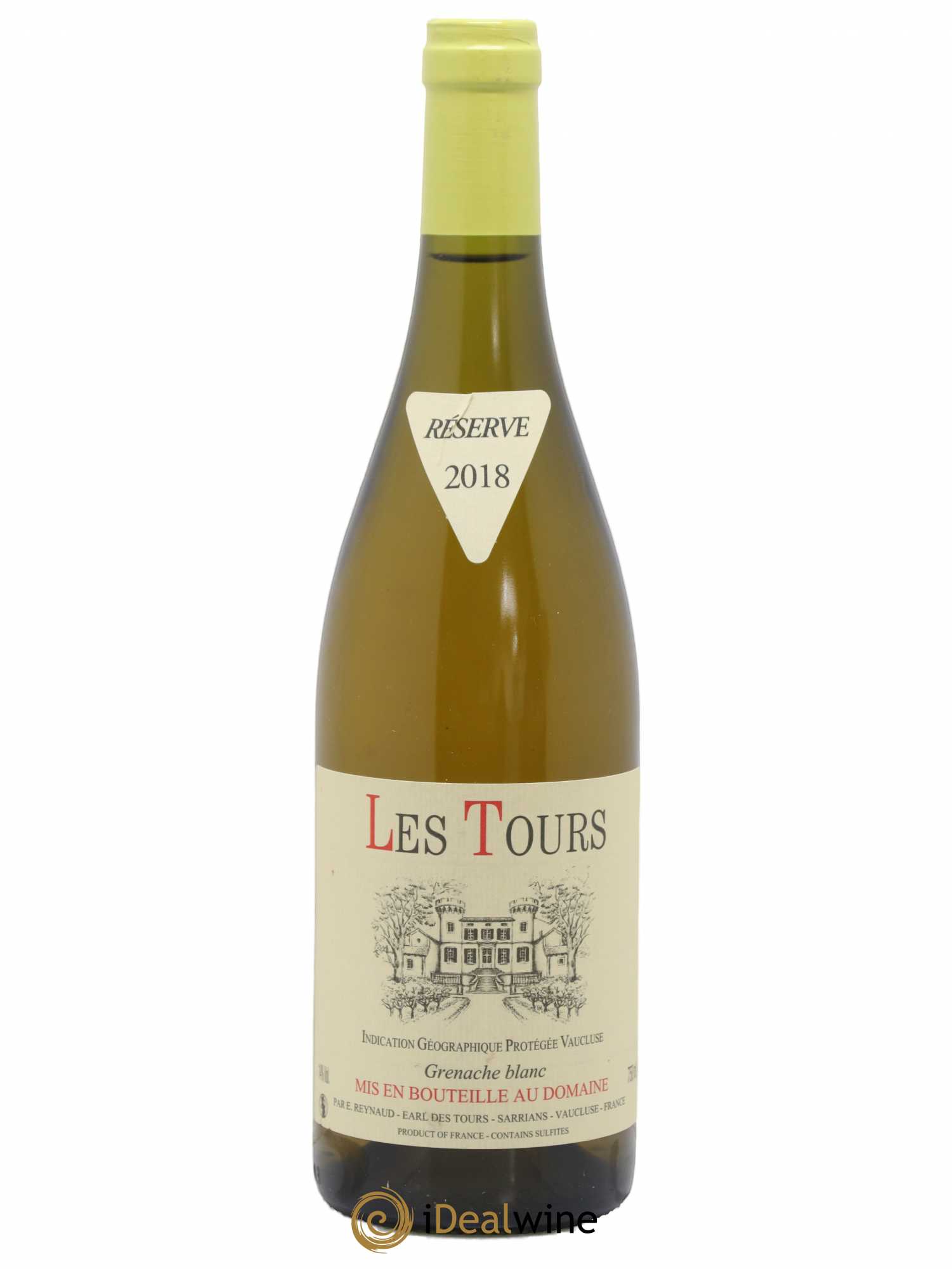 Vaucluse (Vin de Pays de Vaucluse) Les Tours Grenache Blanc Emmanuel Reynaud 2018 - Lot de 1 bouteille - 0