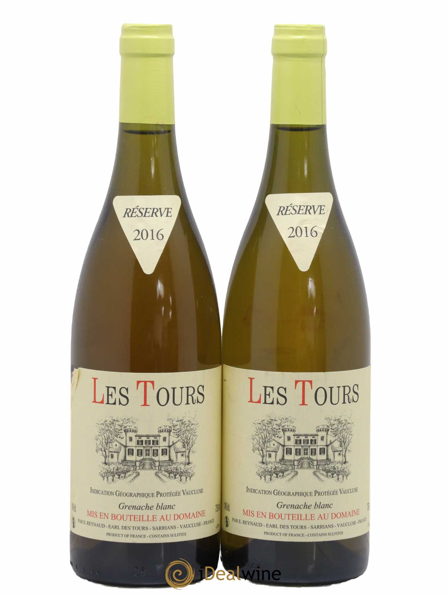 Vaucluse (Vin de Pays de Vaucluse) Les Tours Grenache Blanc Emmanuel Reynaud 2016 - Lot de 2 bouteilles - 0