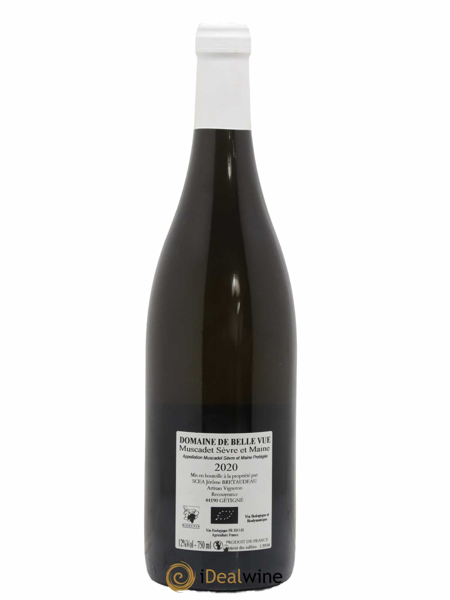Muscadet-Sèvre-et-Maine Jérôme Bretaudeau - Domaine de Bellevue 2020 - Lot de 1 bouteille - 1