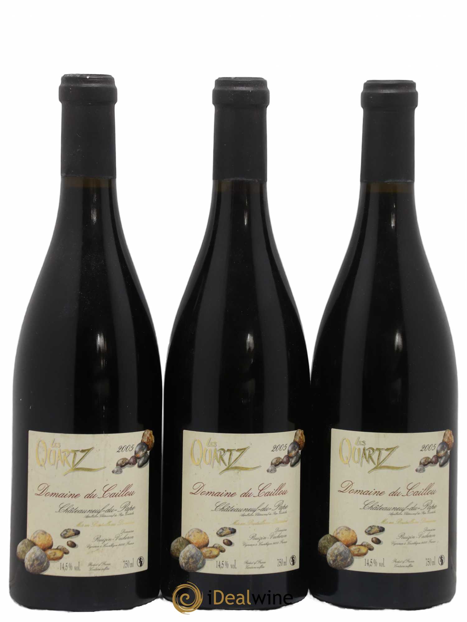 Châteauneuf-du-Pape Les Quartz Clos du Caillou Le Clos Caillou Les Quartz 2005 - Lotto di 3 bottiglie - 0