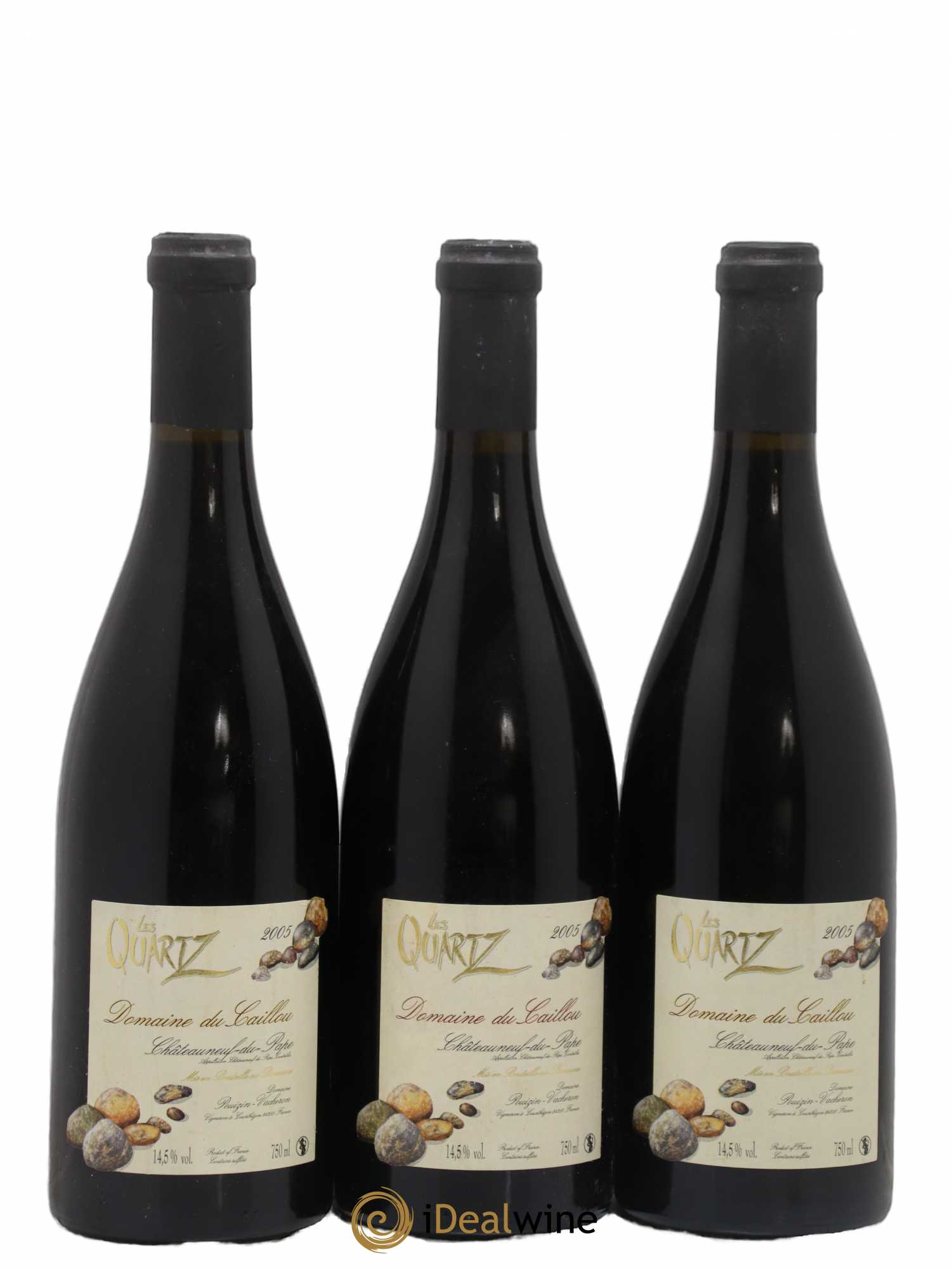 Châteauneuf-du-Pape Les Quartz Clos du Caillou Le Clos Caillou Les Quartz 2005 - Lotto di 3 bottiglie - 0