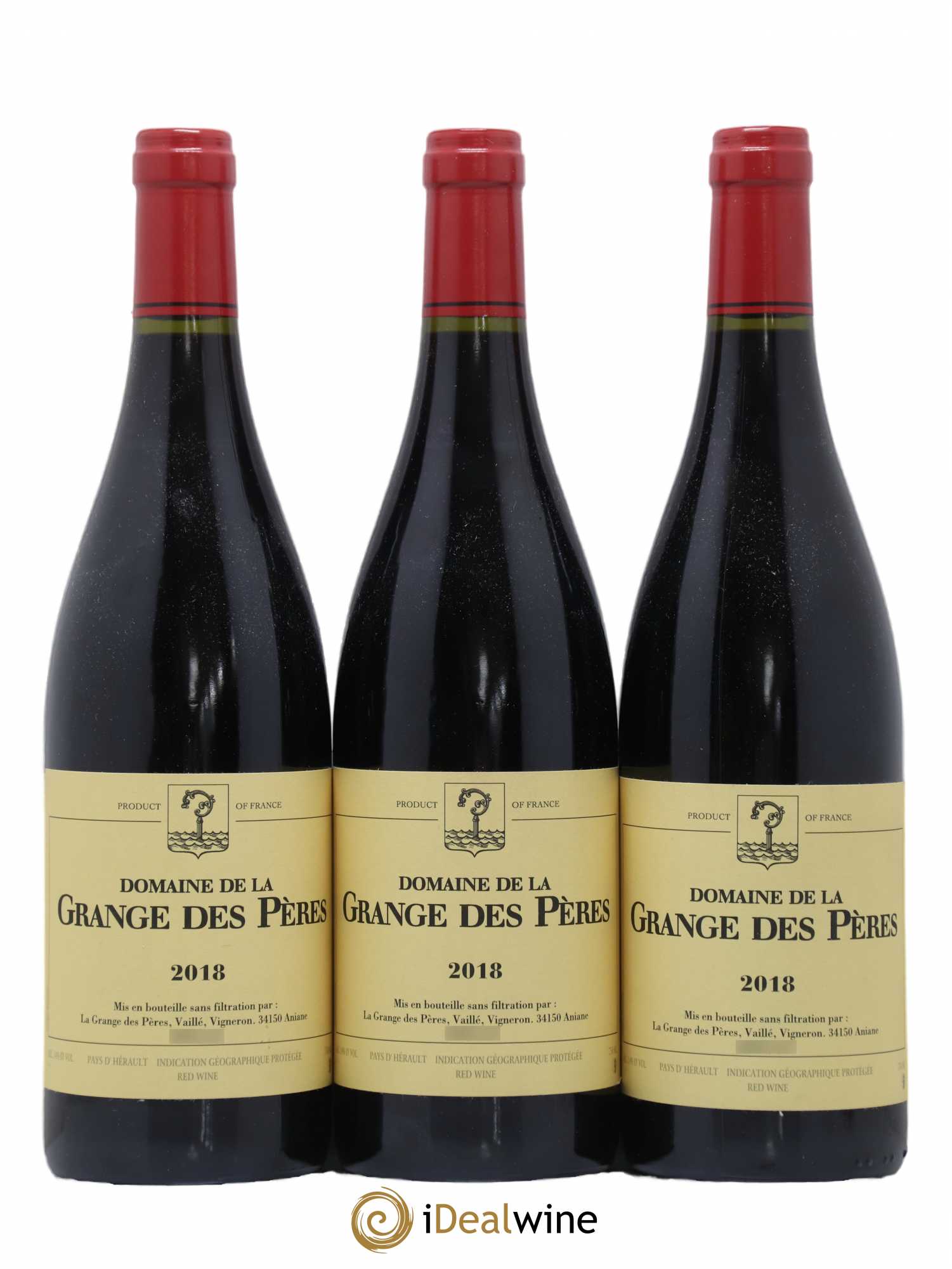 Pays d'Hérault Grange des Pères Laurent Vaillé 2018 - Lot de 3 bouteilles - 0
