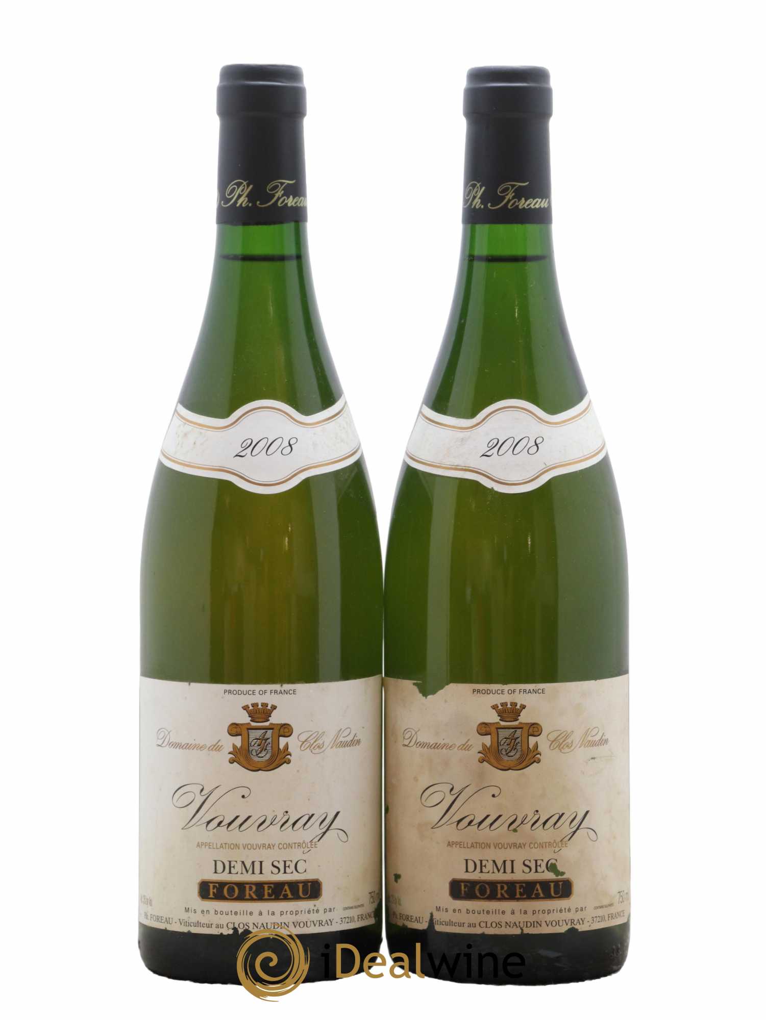 Vouvray Demi-Sec Clos Naudin - Philippe Foreau 2008 - Lot de 2 bouteilles - 0