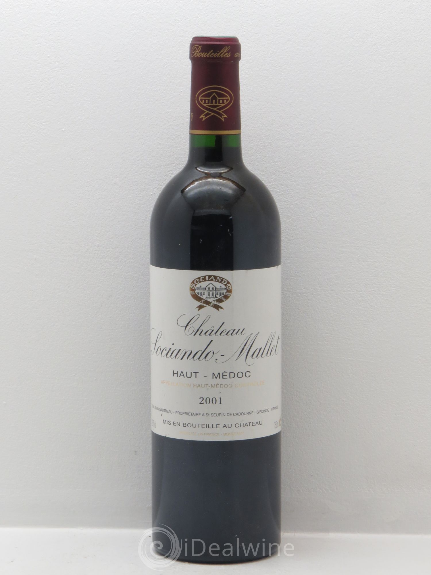 Château Sociando Mallet 2001 - Lot de 1 bouteille - 0