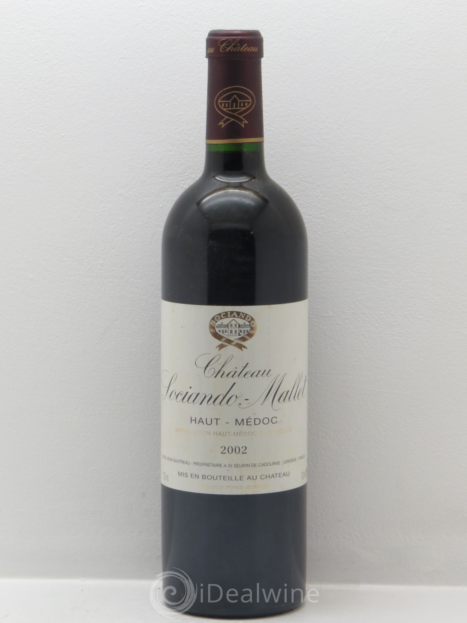 Château Sociando Mallet 2002 - Lot de 1 bouteille - 0