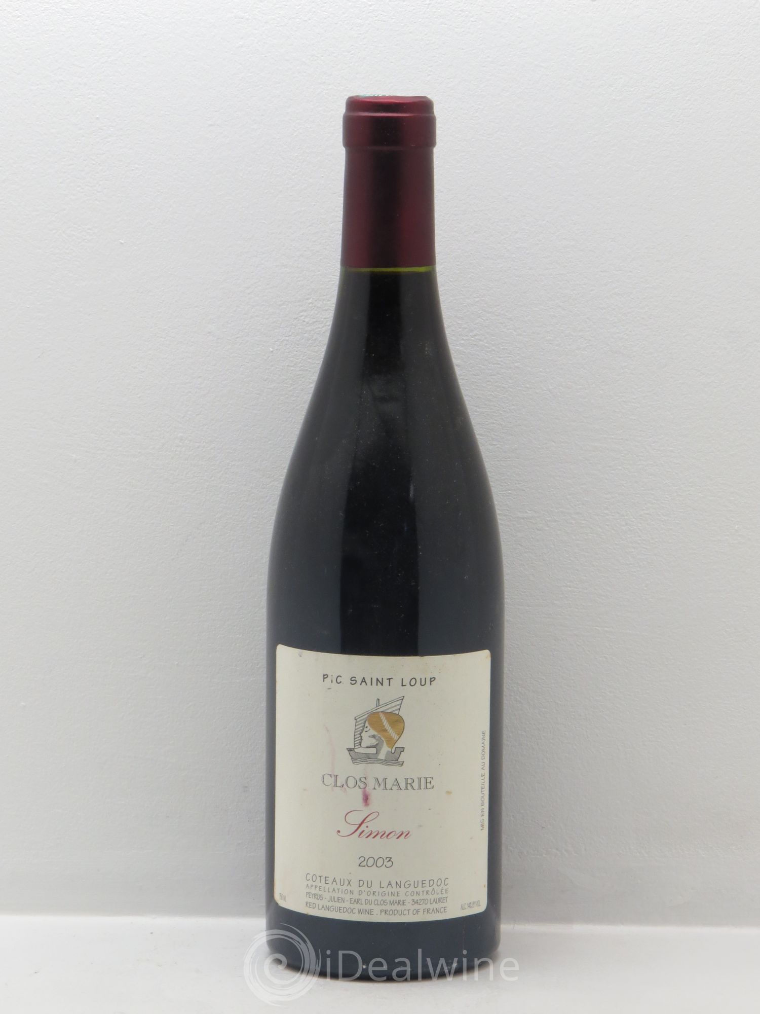 Pic Saint-Loup Clos Marie Cuvée Simon Christophe Peyrus et Françoise Julien 2003 - Lot de 1 bouteille - 0