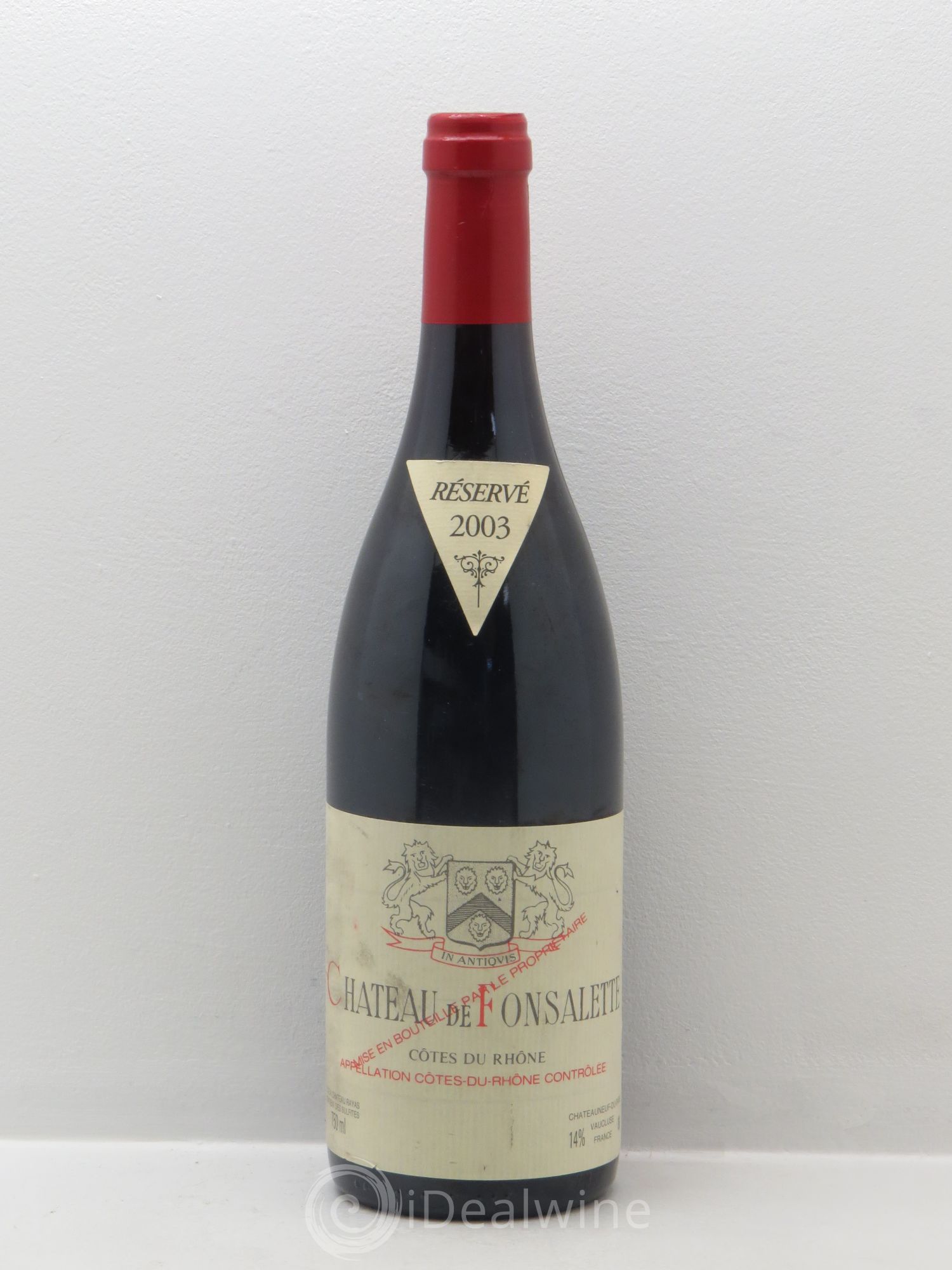 Côtes-du-Rhône Château de Fonsalette Emmanuel Reynaud 2003 - Lot de 1 bouteille - 0