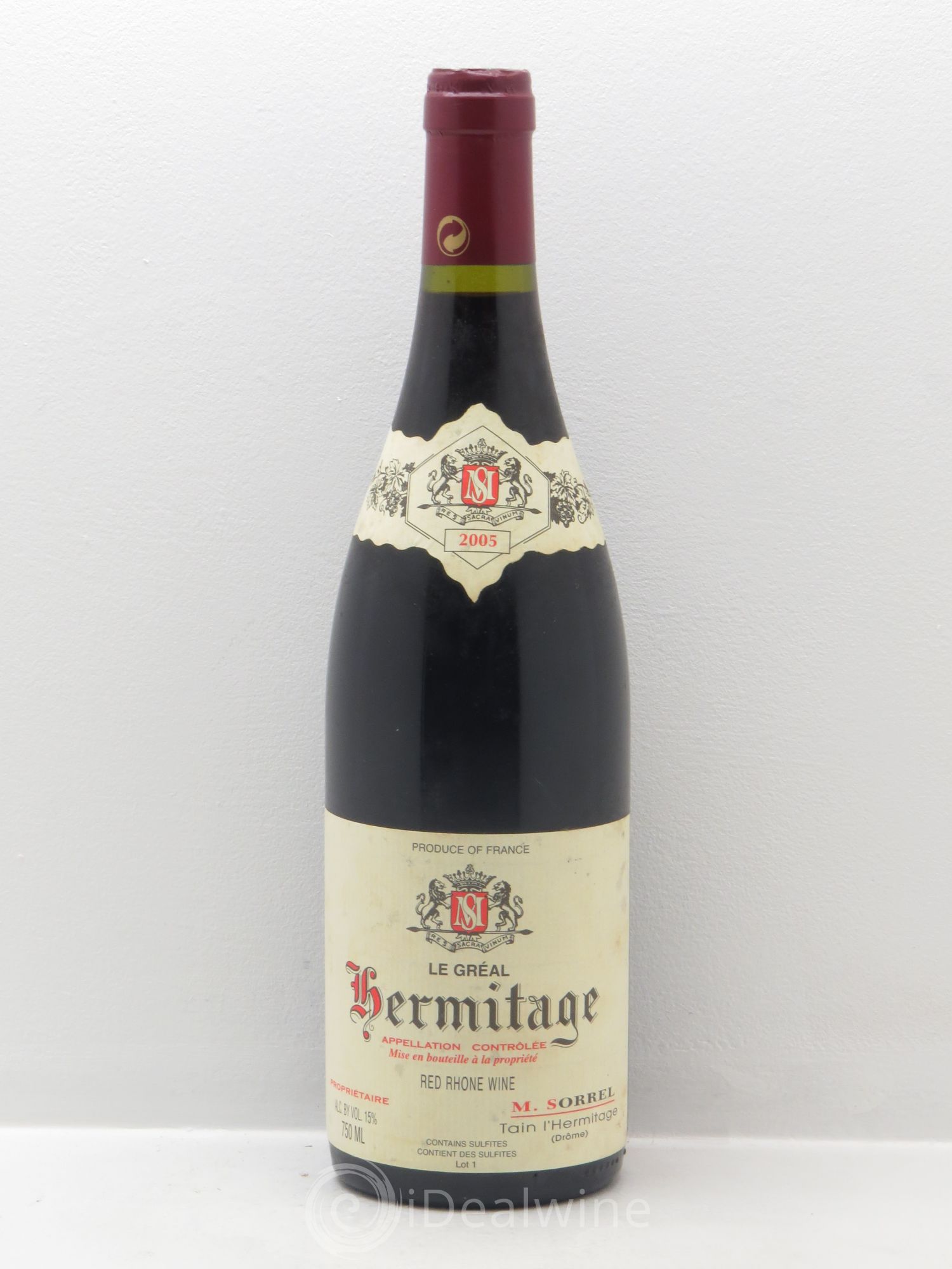 Hermitage Le Gréal Marc Sorrel 2005 - Lot de 1 bouteille - 0